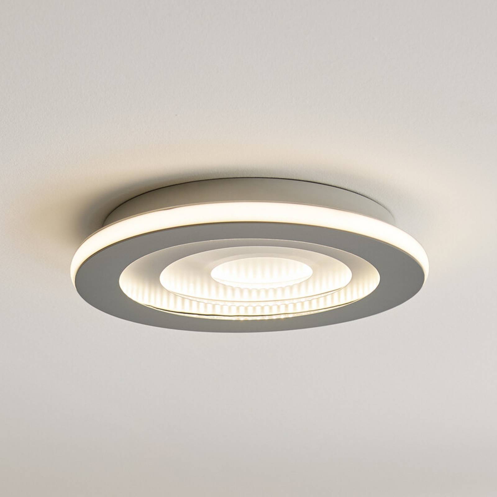 Plafonnier LED OSRAM ORBIS SPIRAL, Ø 51 cm, gris, ClickDim