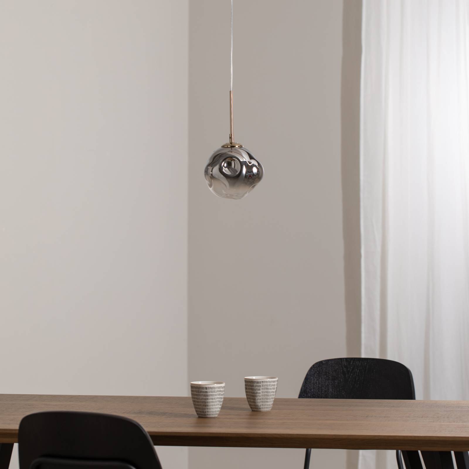 Lampa wisząca Herman, kolor złoty, Ø 18 cm, szkło, żelazo