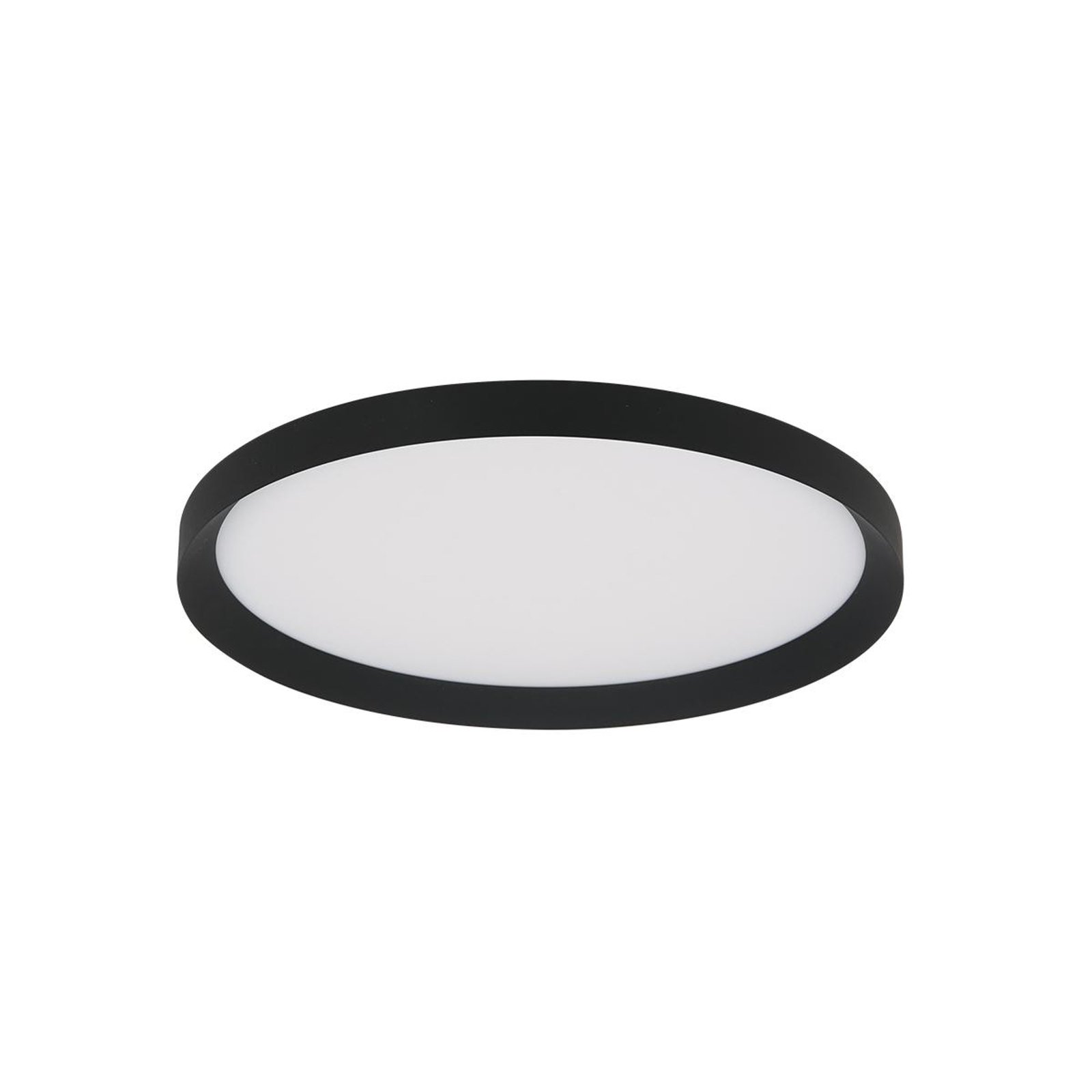 Flady LED ceiling light, black, Ø 40 cm, direct/indirect