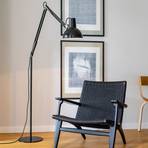 midgard Federzug floor lamp, adjustable, black