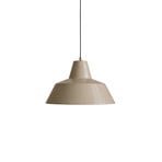 Workshop W4 hanglamp crème aluminium E27 - Handgemaakt