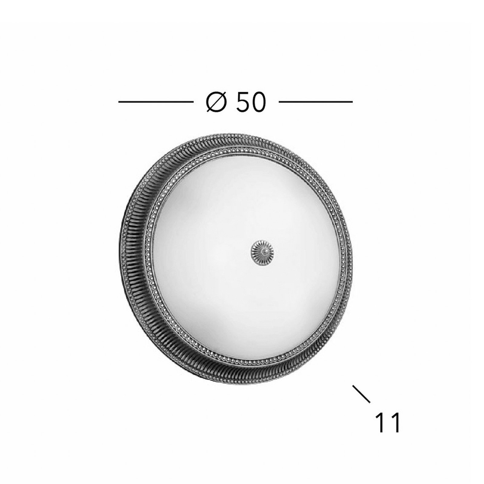 Kolarz Milord plafonieră Ø 50 cm culoare alamă antică - Camera de zi / sufragerie - Antichitate - Metal