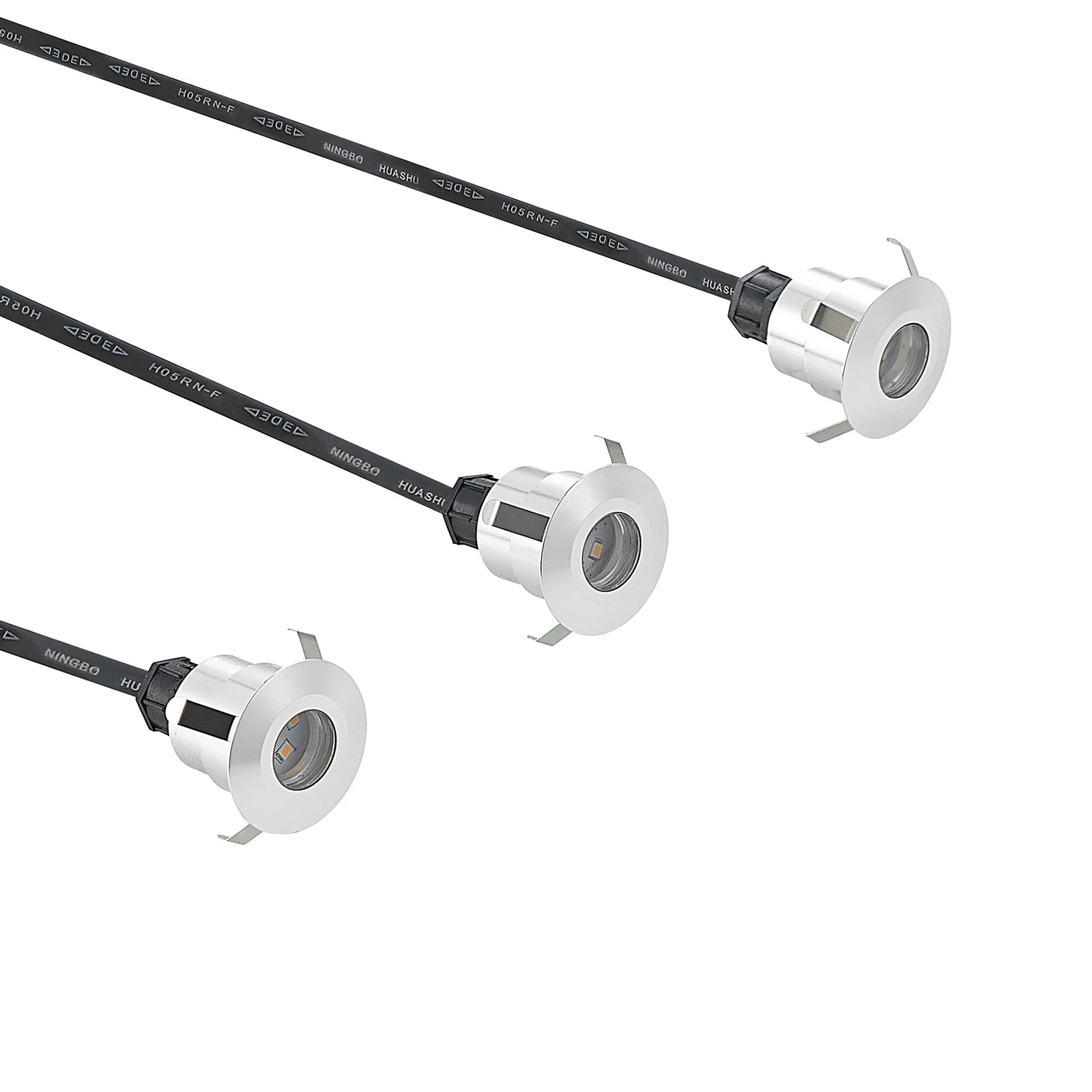 Lindby Gracelle LED χωνευτό φωτιστικό δαπέδου, 3 τεμάχια στρογγυλό