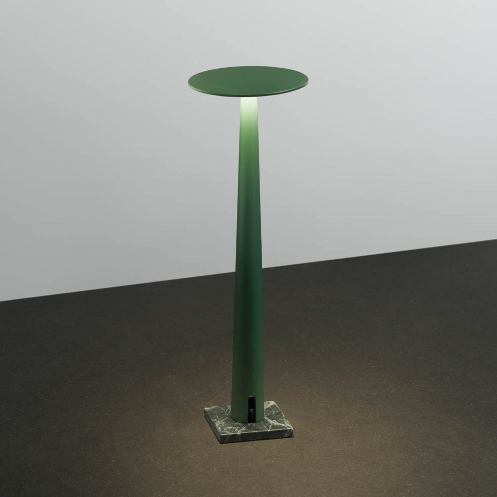 Portofino LED-Akku-Tischlampe, smaragdgrün, Marmor - Nemo