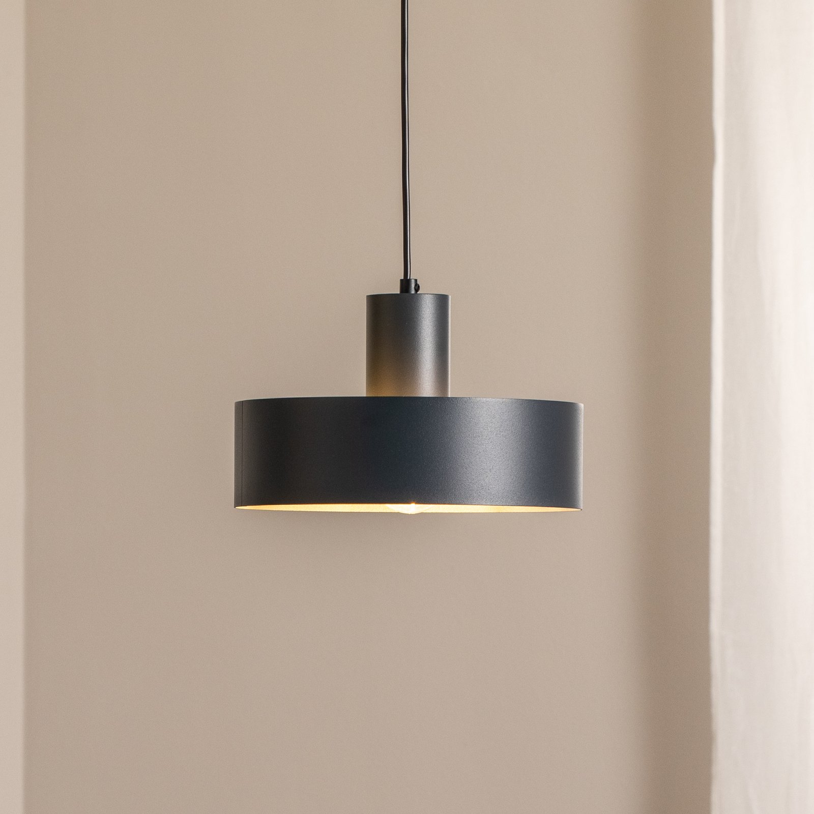 Lampada a sospensione Rif M, antracite, a 1 luce, Ø 25 cm, acciaio