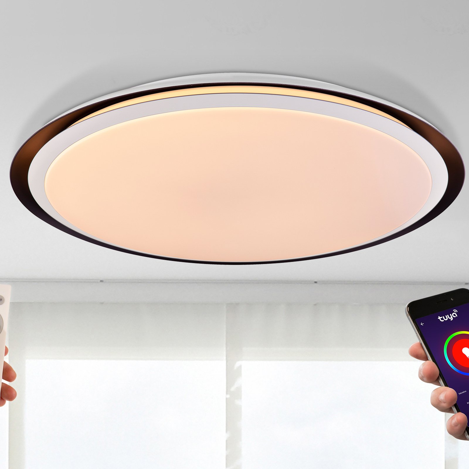 LED-taklampa Xaver Smart Home dimbar CCT