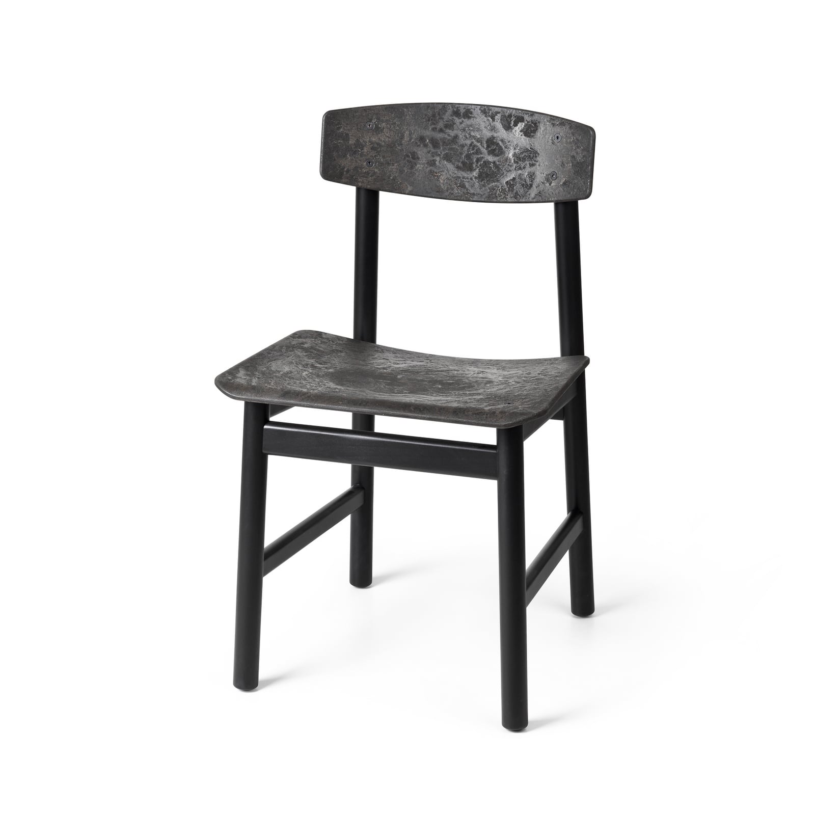 Chaise Conscious 3162, noire, hêtre, hauteur 78,5 cm - Mater
