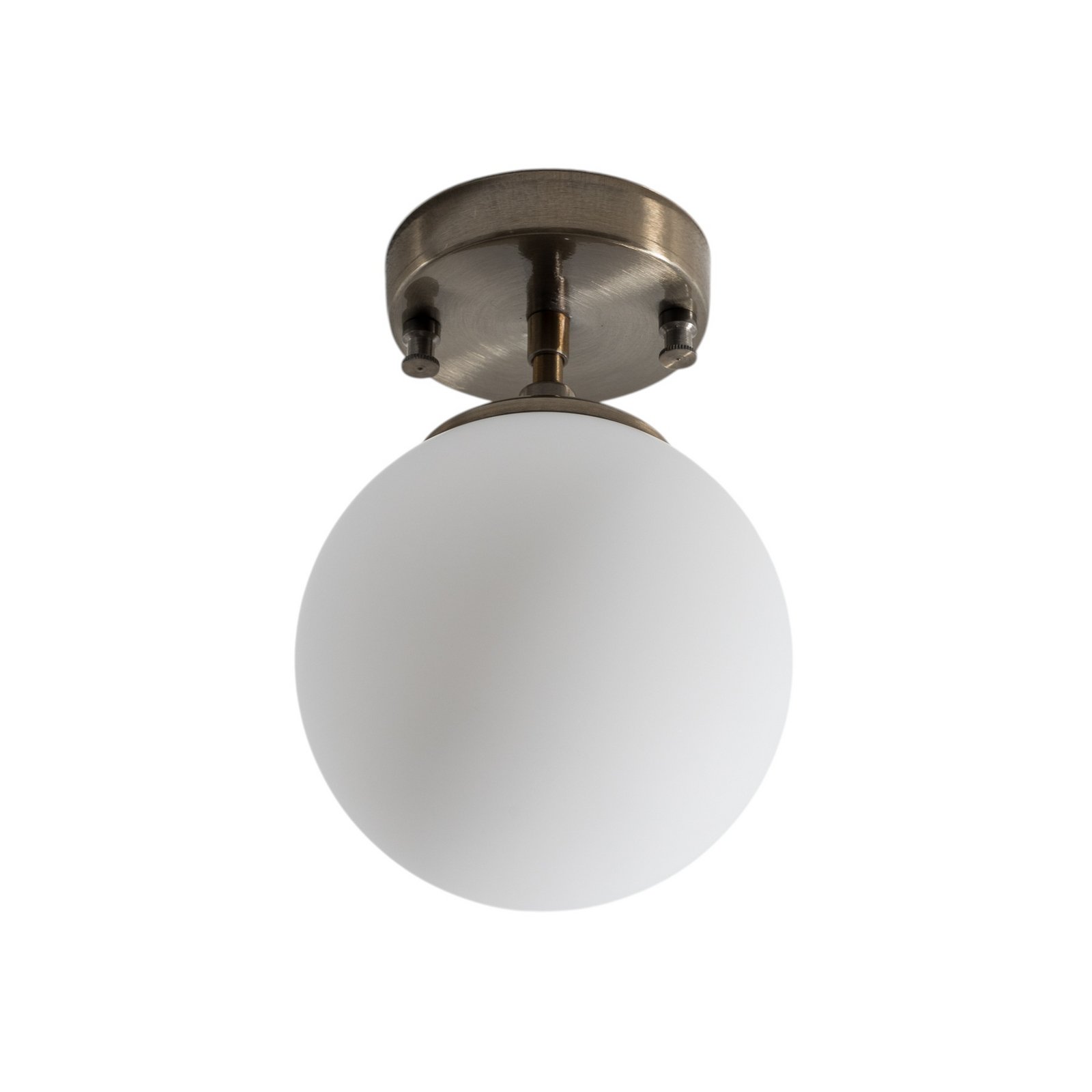 Atmaca 10220 ceiling lamp, antique gold, opal glass, Ø 15 cm