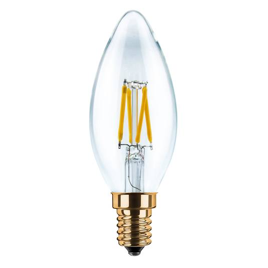SEGULA LED svijeća svjetiljka E14 3W 2200K filament prozirna