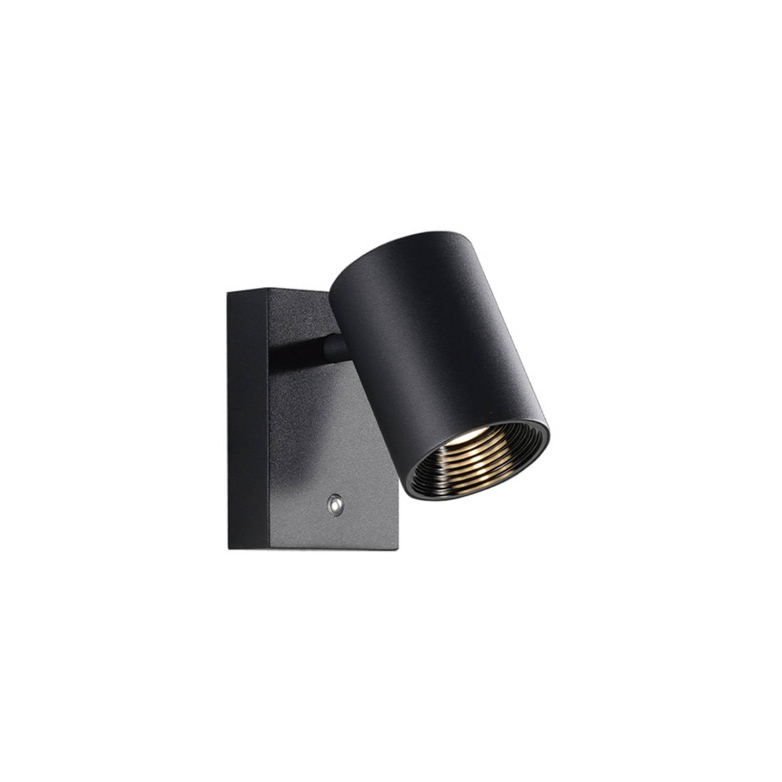 Viokef Applique murale LED Melina, noire, saillie 12 cm, métal, à intensité variable