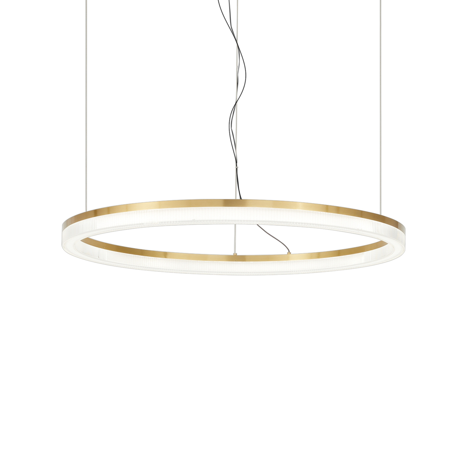Ideal Lux suspension LED Crown Ø 80 cm, métal couleur laiton