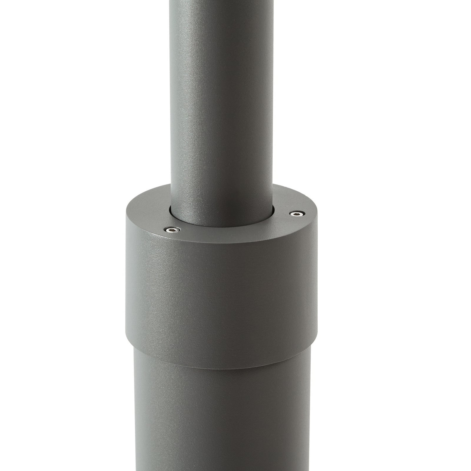 Luminaire d'extérieur Lucande Chandan, hauteur 215 cm, anthracite, à 2 lampes