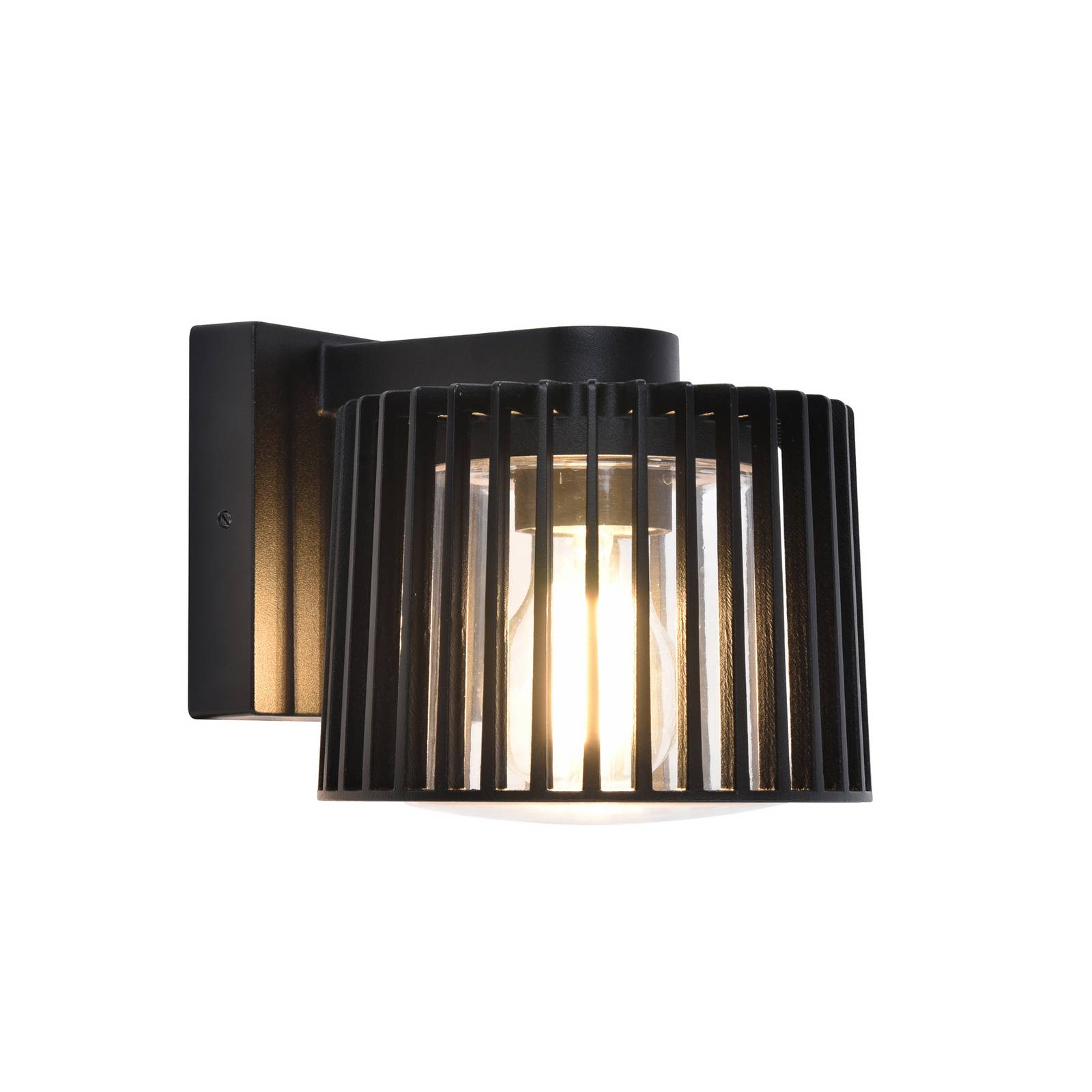  Lutec Außenwandleuchte Shyne, Schwarz, 19 Cm, Metall, Ip54, E27 