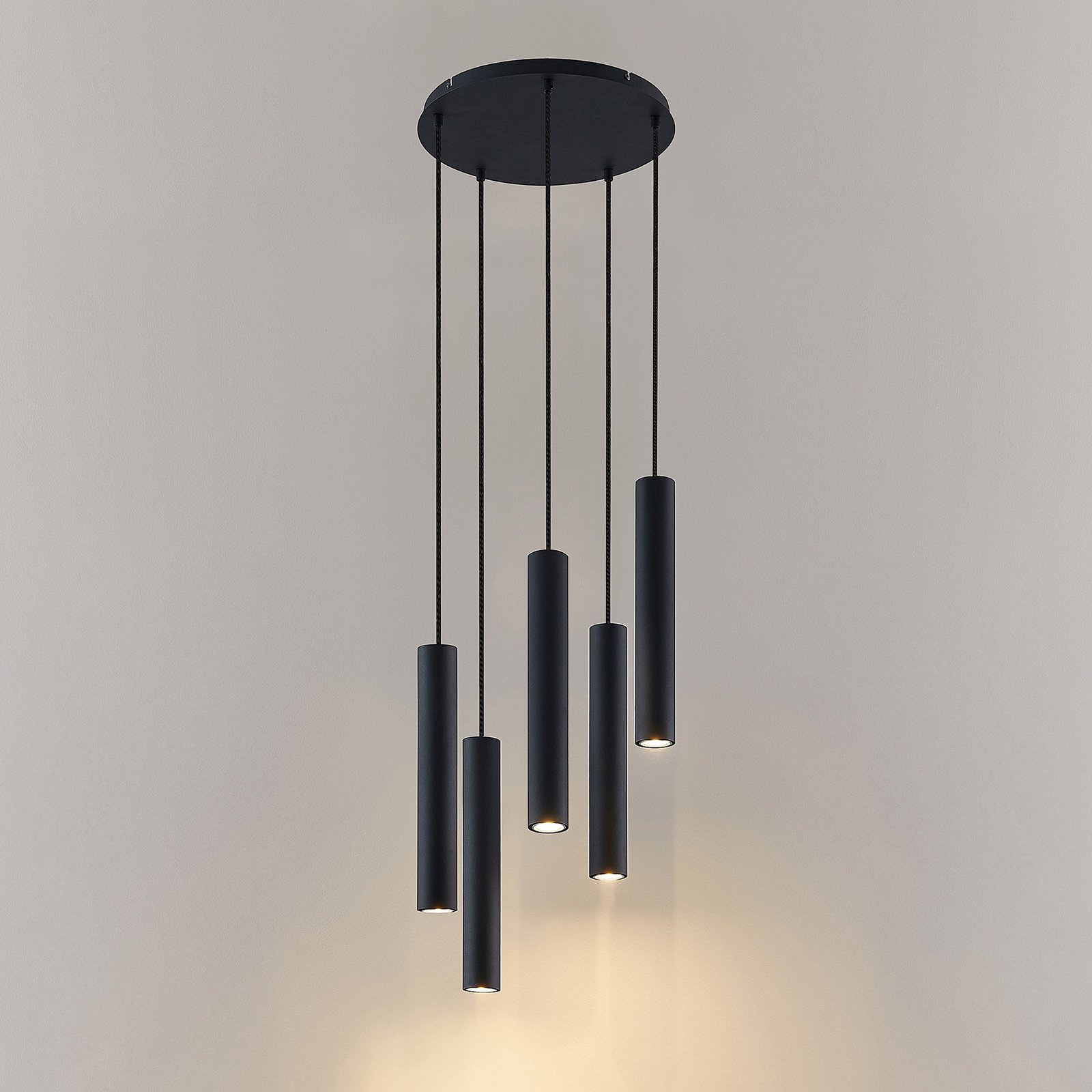 Sanad Pendelleuchte Black - Lindby