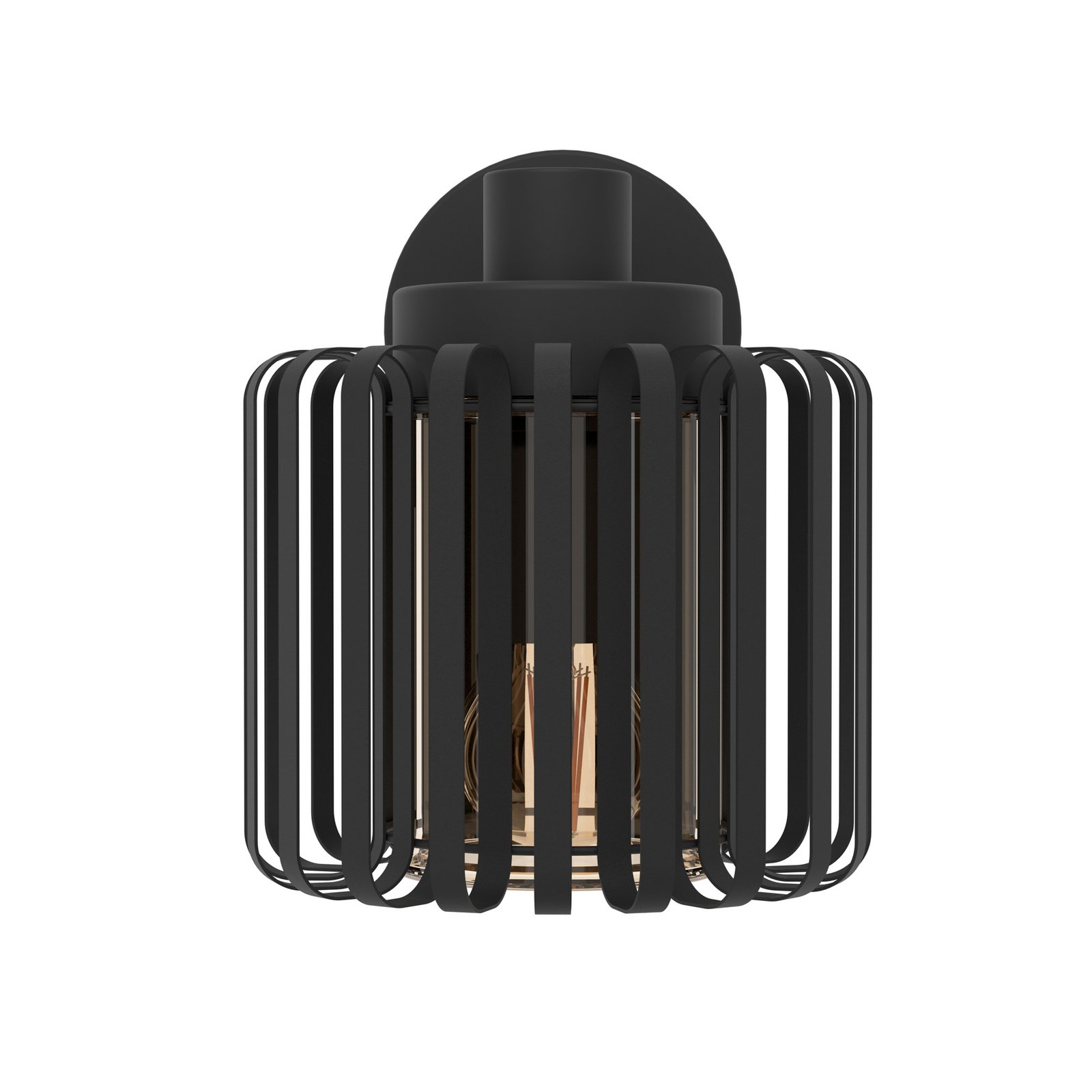 Buitenwandlamp Selinus van staal, zwart