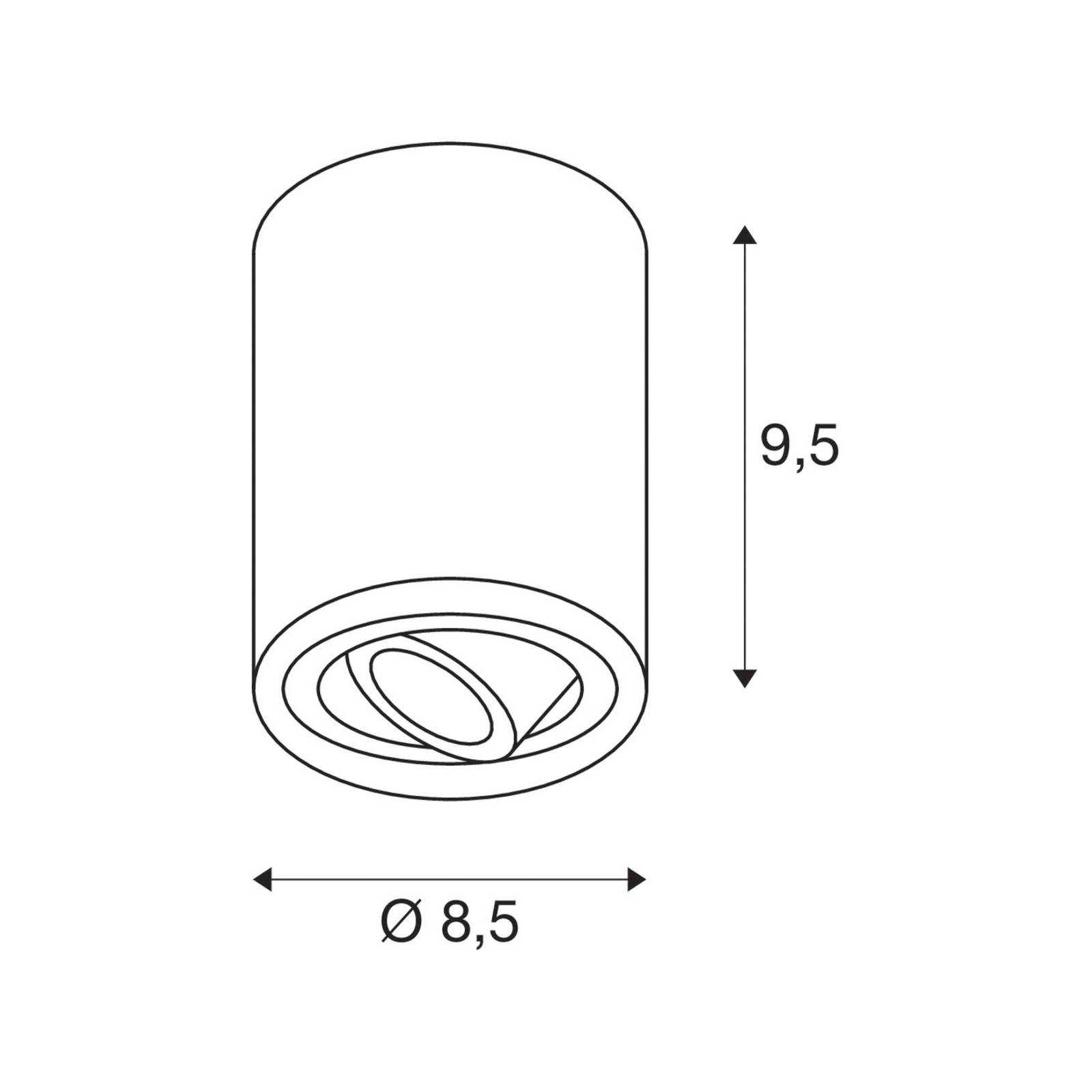 Lampa sufitowa SLV Triledo, biała, aluminium, Ø 10 cm