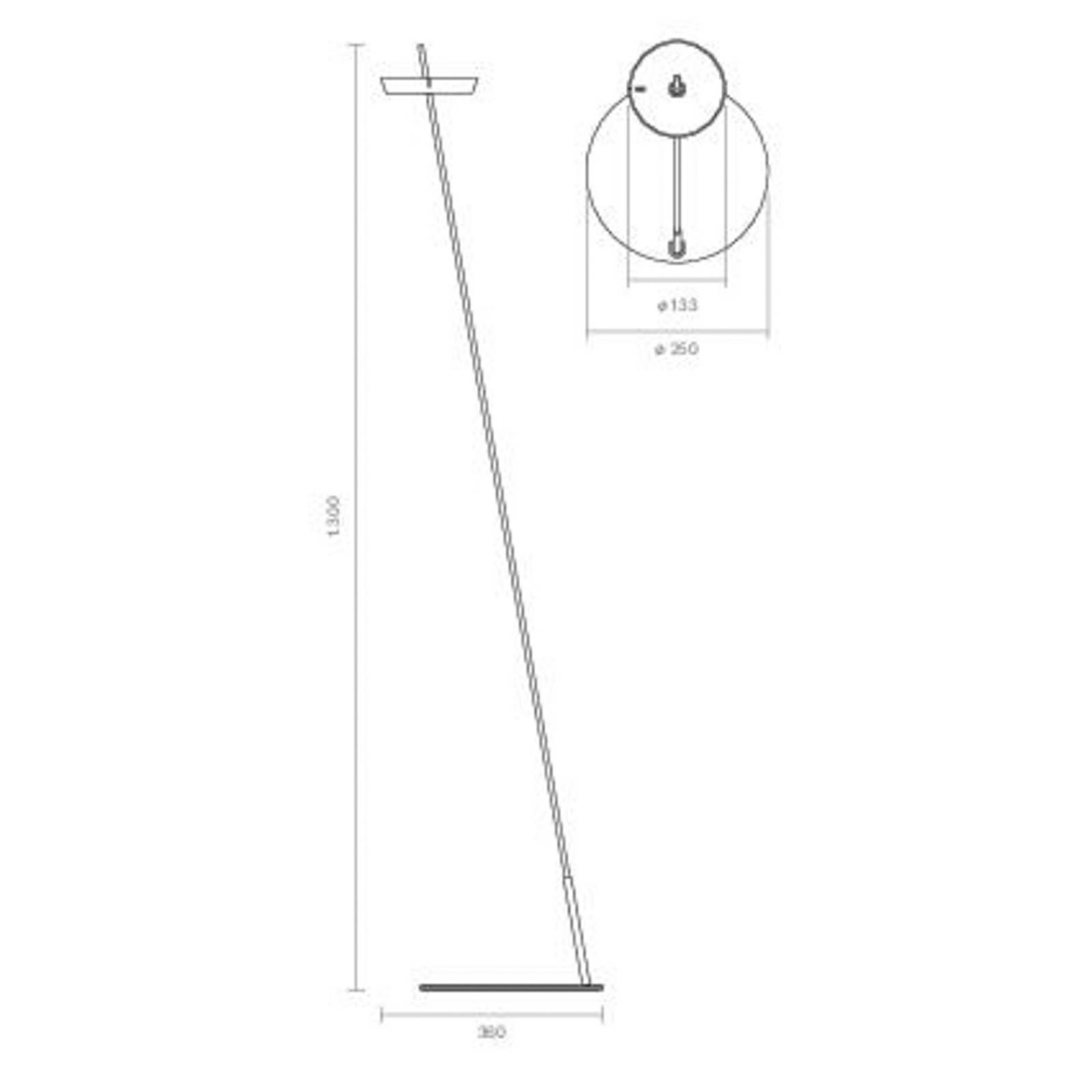 Lampa stojąca LED z akumulatorem Mahina, czarna, wysokość 130 cm, metal, CCT