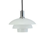 Dyberg Larsen Morph hanging light, opal, Ø 21 cm, glass