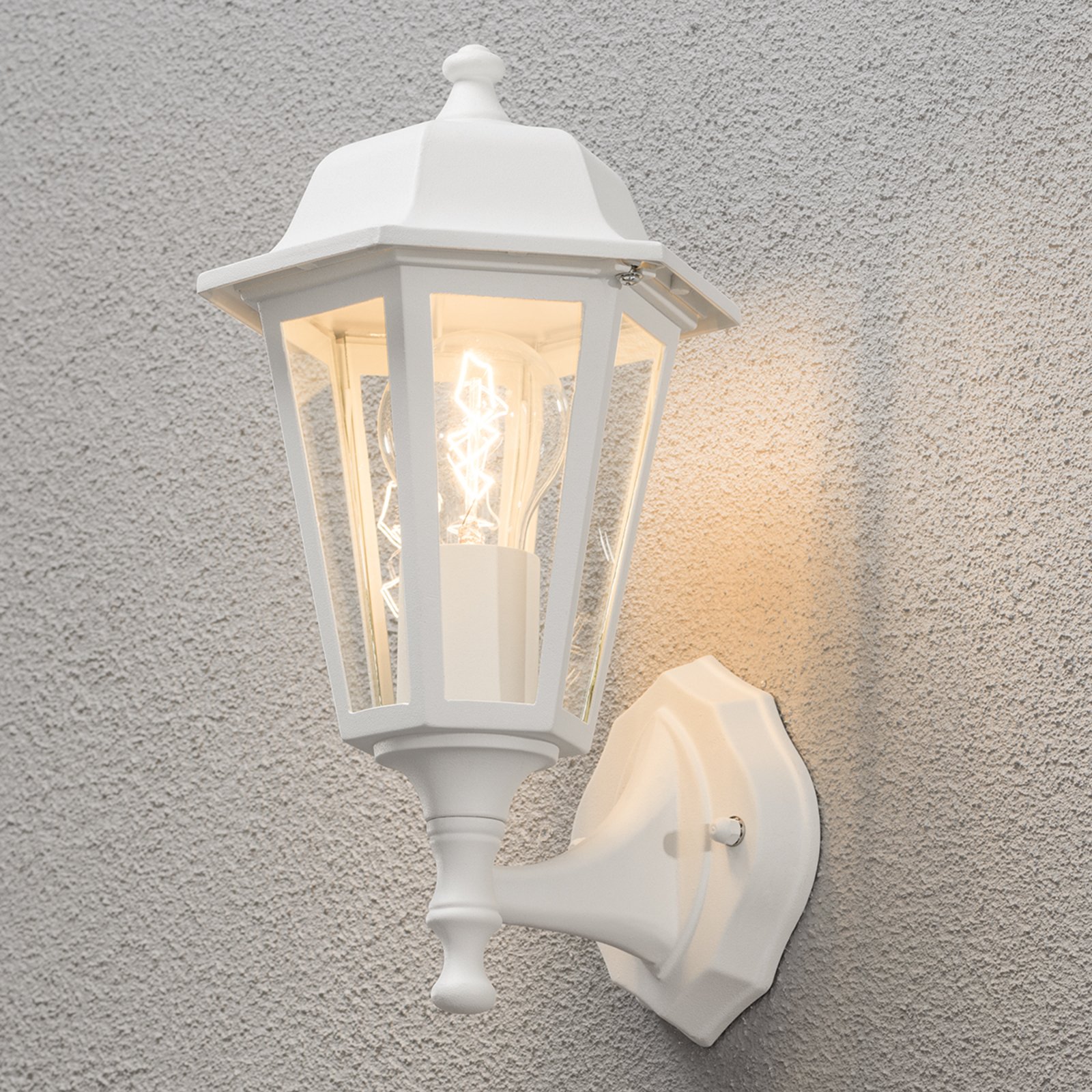 Deliziosa lampada a muro da esterno GRADO, bianca
