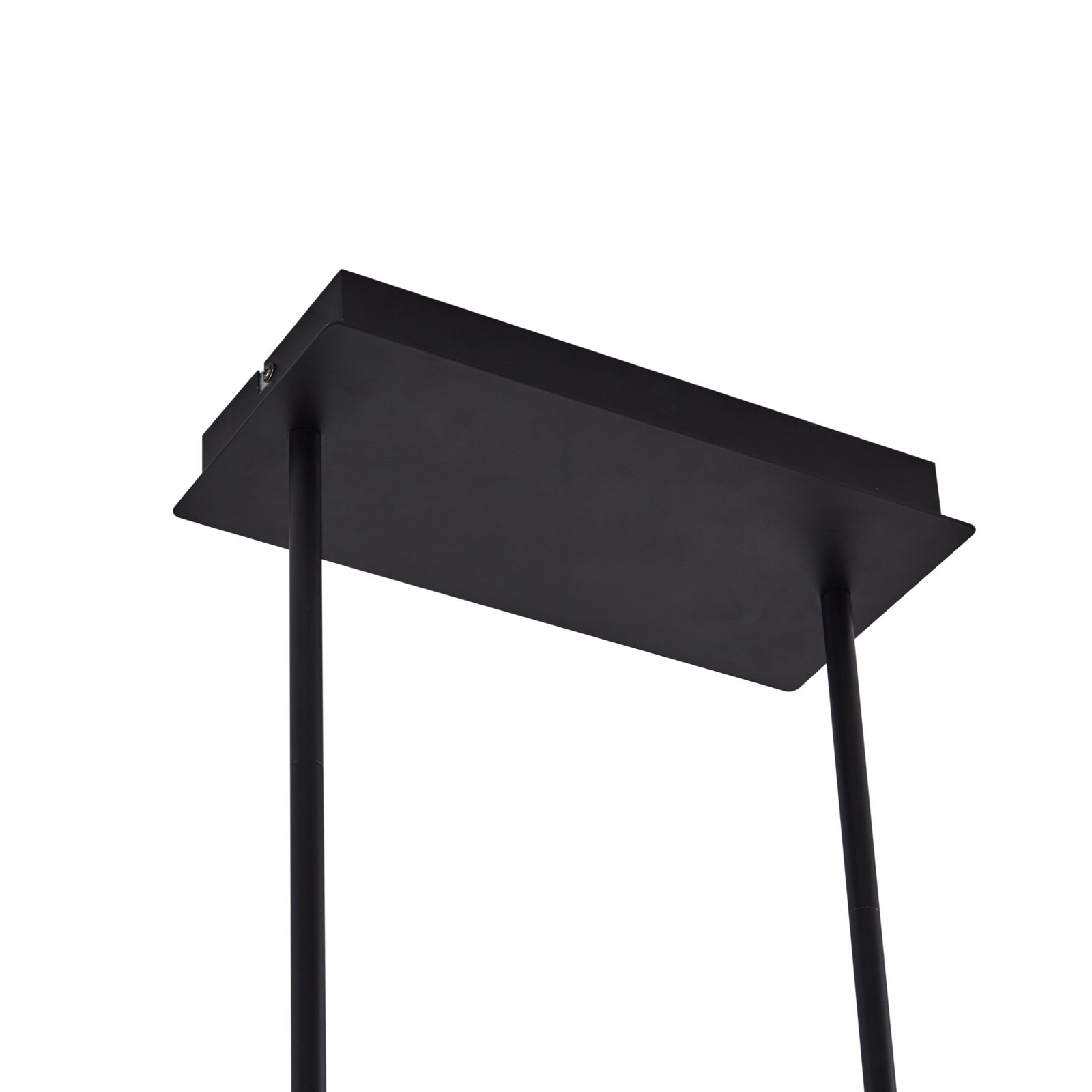 Lucande LED hanging light Kassi, black, iron, dimmable, 90 cm