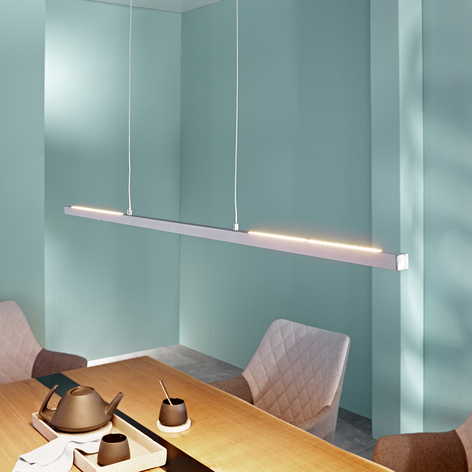 LED-Pendelleuchte Rico, dimmbar, alu matt, 118 cm