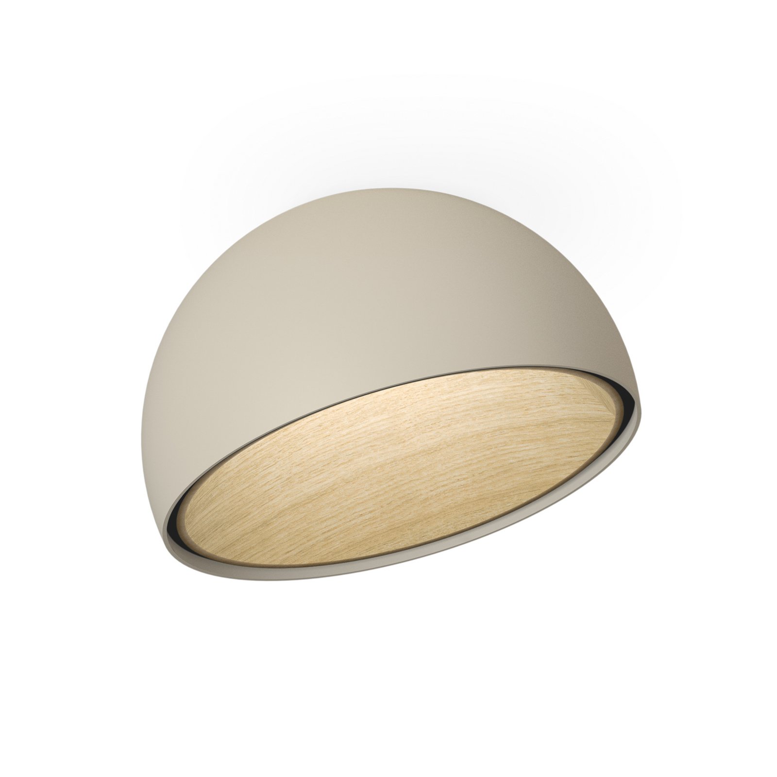 Duo 4876 skrå LED-loftlampe, creme - Vibia