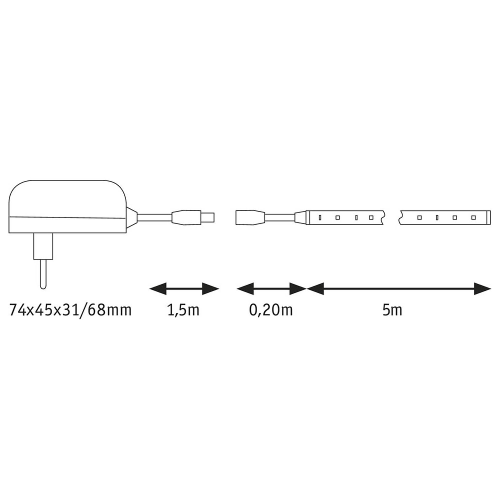 Paulmann SimpLED Strip Set, 17 W, ciepła biel, 5 m