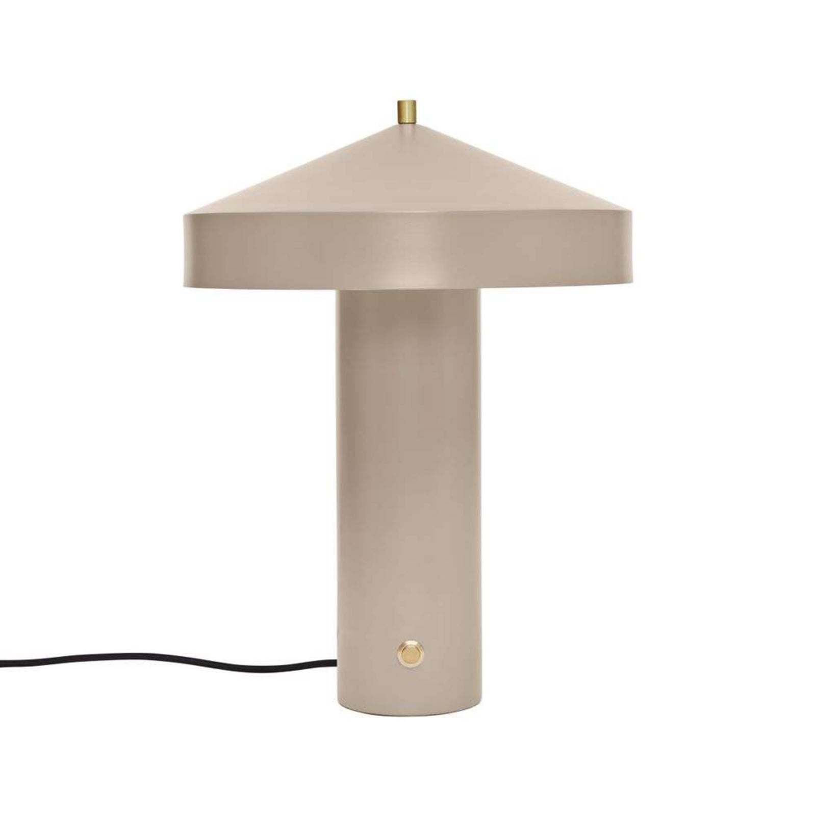 Lampa stołowa OYOY Living Design Hatto, beżowa, metalowa, E27