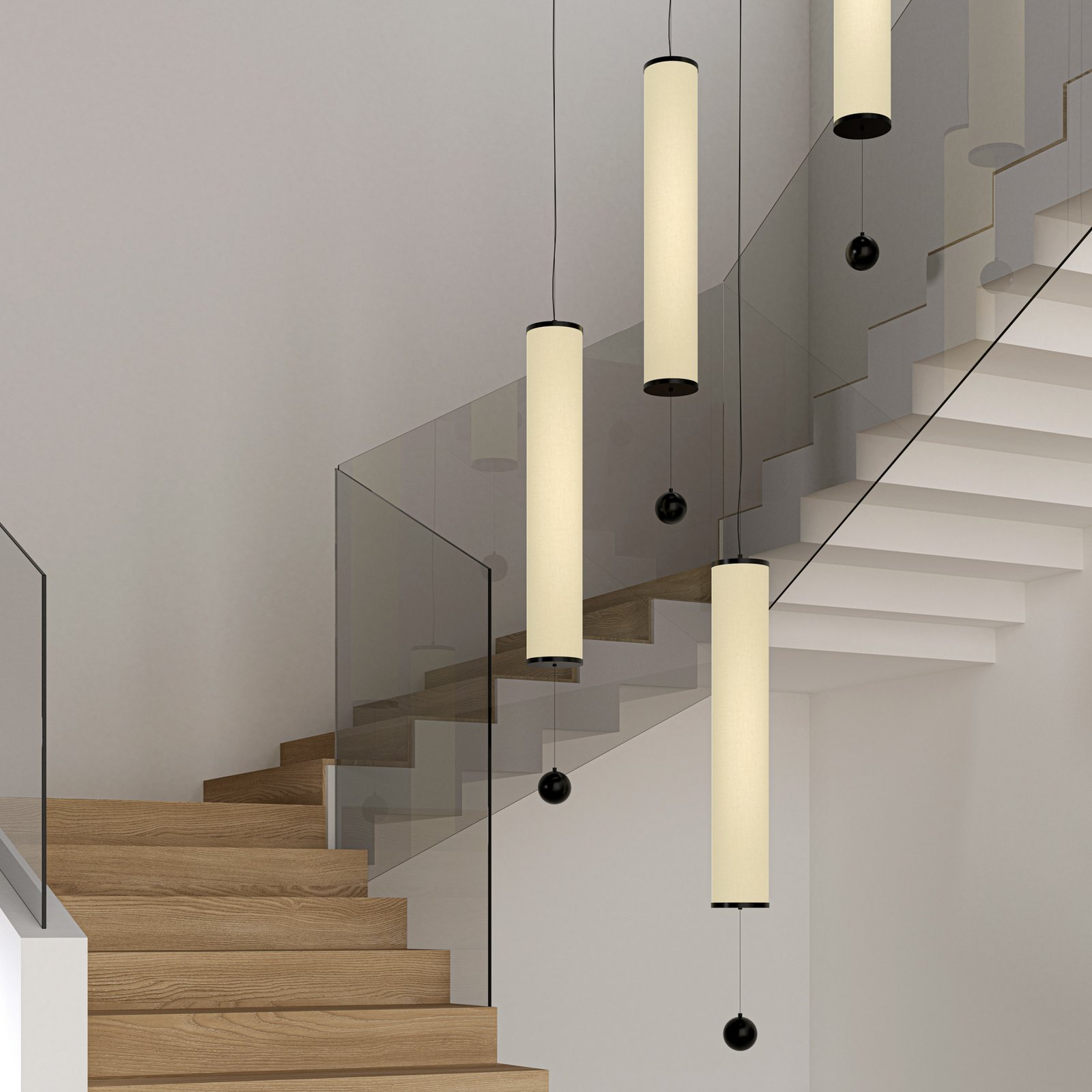 Nooi Függőlámpá Large Cream/Matt Black - Aromas del Campo