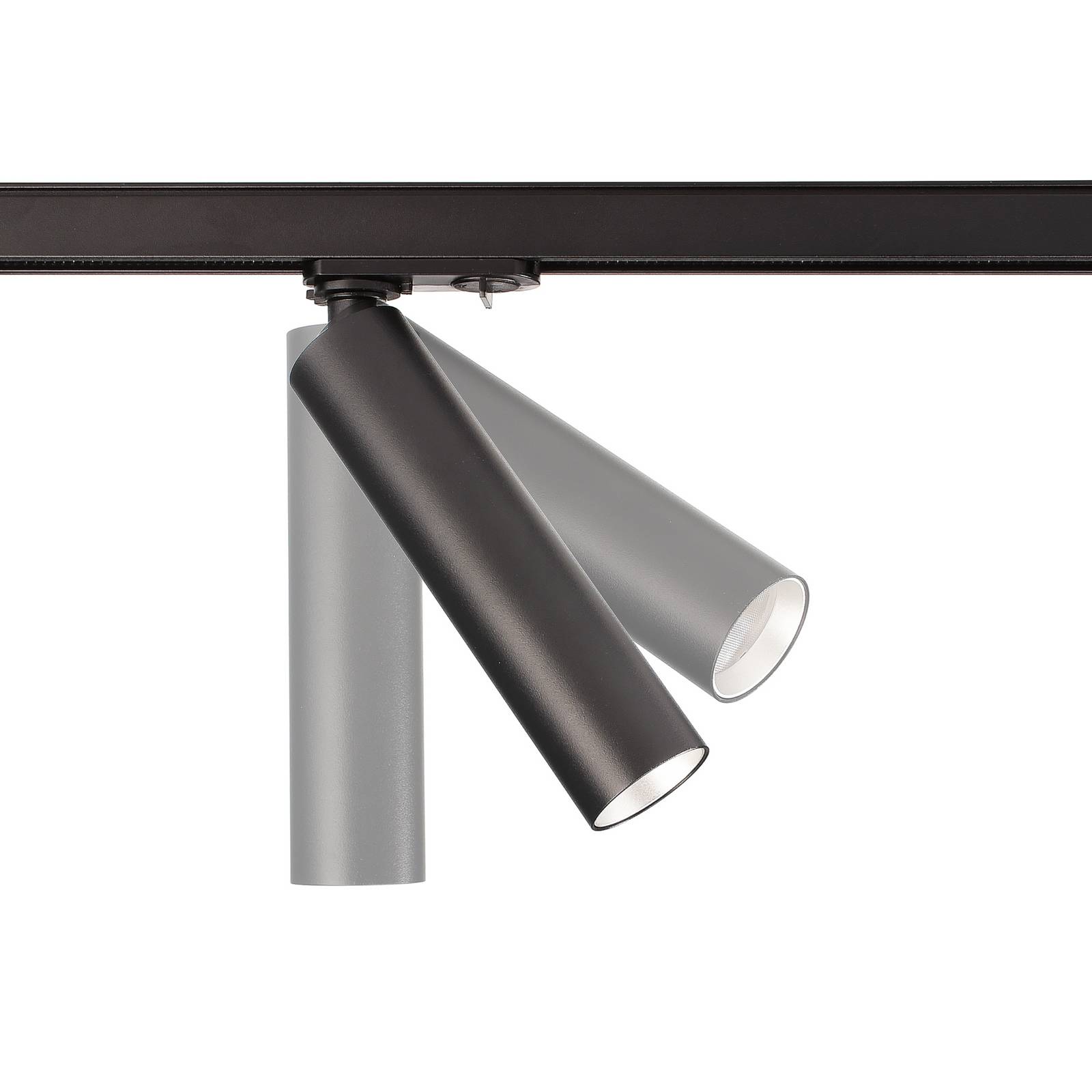 Deko-Light Spot LED sur rail Slim monophasé, noir, aluminium, 5 W, 2 700 K