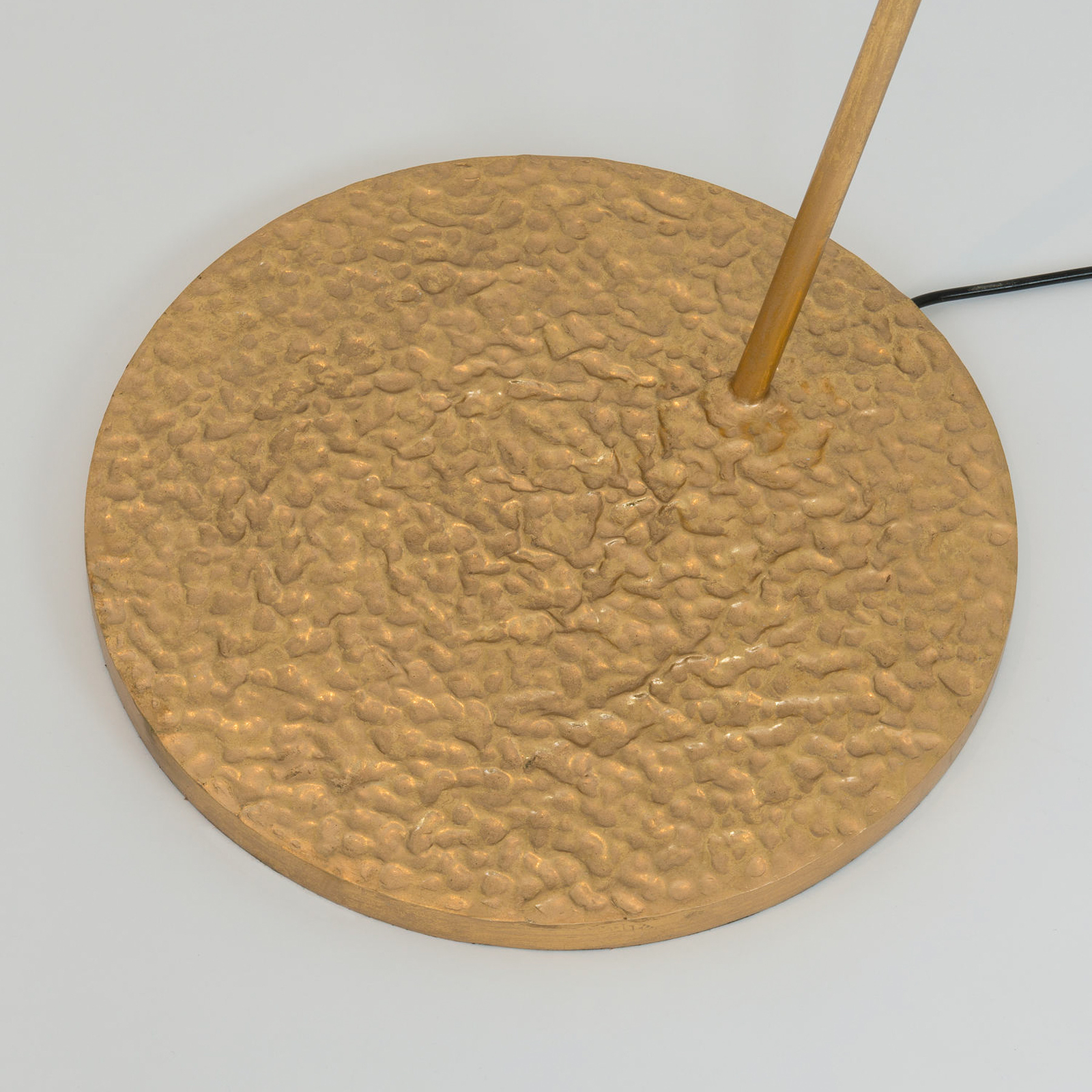 Stojacia lampa Meteor, zlatá farba, výška 169 cm, železo
