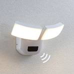 LED-utomhusvägglampa Nikias, sensor, 2 ljuskällor