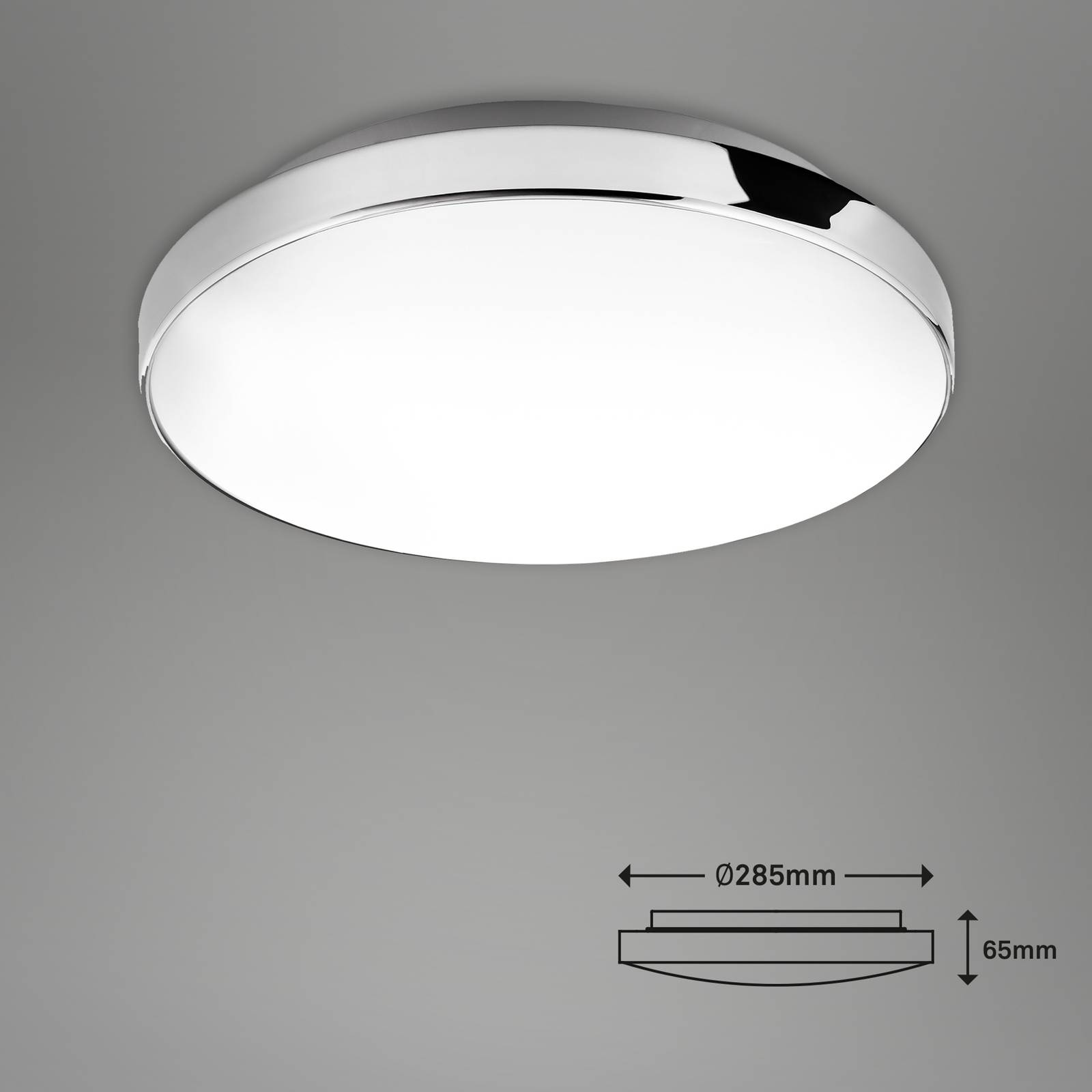  Briloner Led-deckenlampe Malbona, Chromrahmen, ø 28,5 Cm 