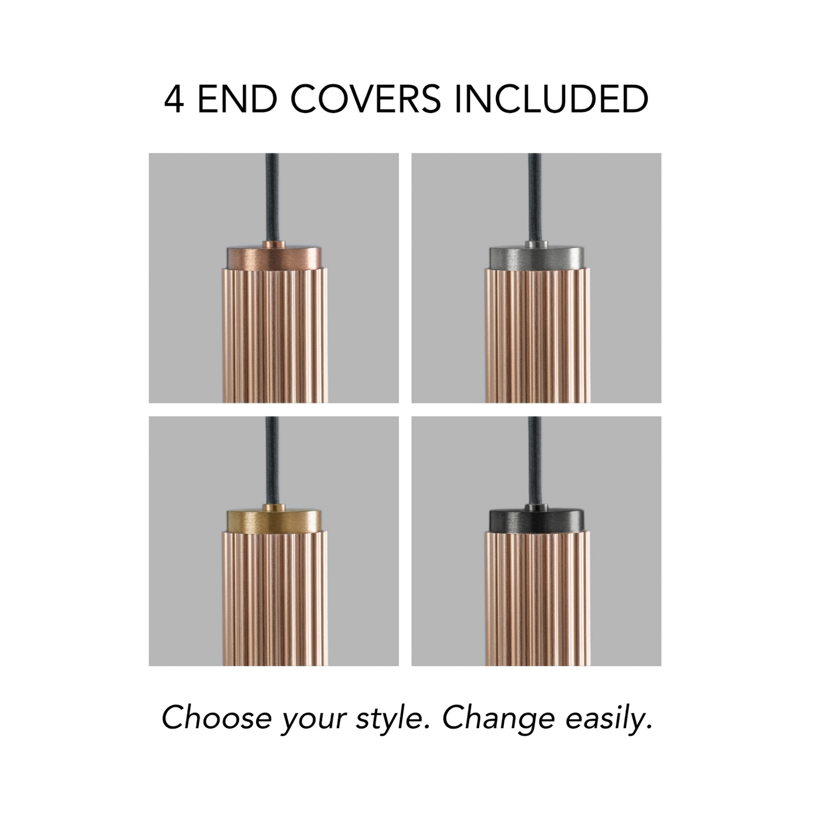 Velvet S2 Switch LED pendant light, rose gold - LIGHT-POINT
