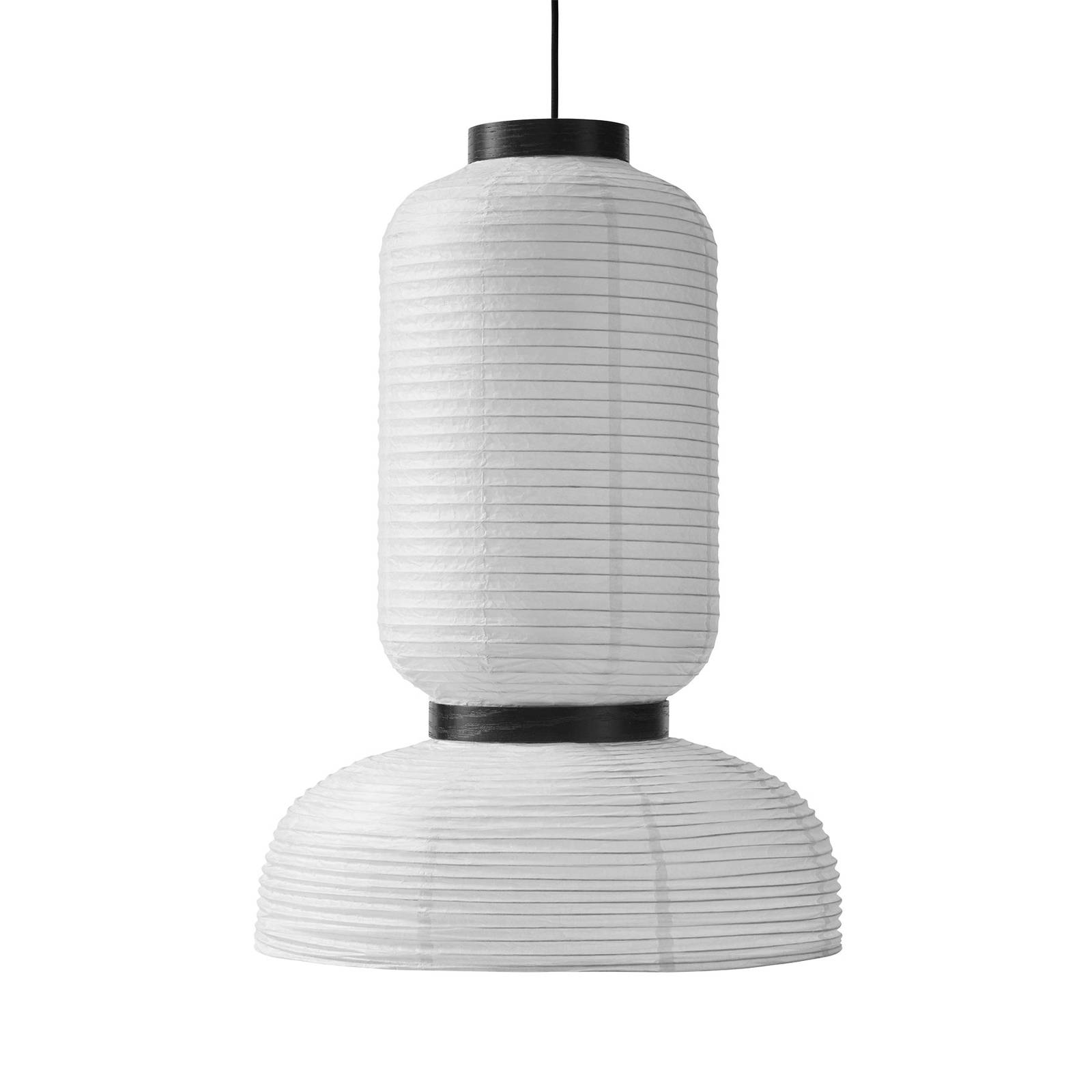 &Tradition Formakami JH3 lampada a sospensione, per soggiorno / sala da pranzo, carta riso, legno di rovere, E27, 60 W, altezza: 65 cm