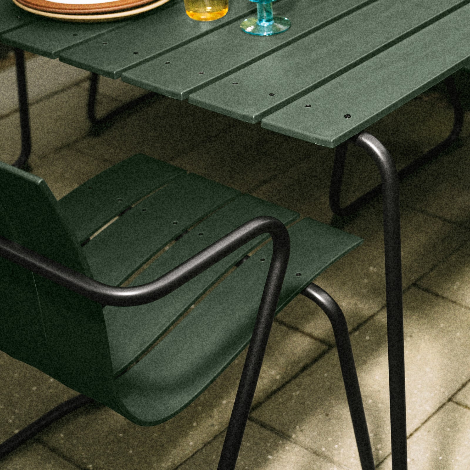 Chaise OCEAN, verte, en plastique, hauteur 81 cm - Mater Chaise OCEAN, verte, en plastique, hauteur 81 cm - Mater