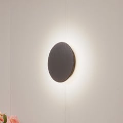 Kinkiet LED Peetu, Ø 25 cm, łupek, ściemniany