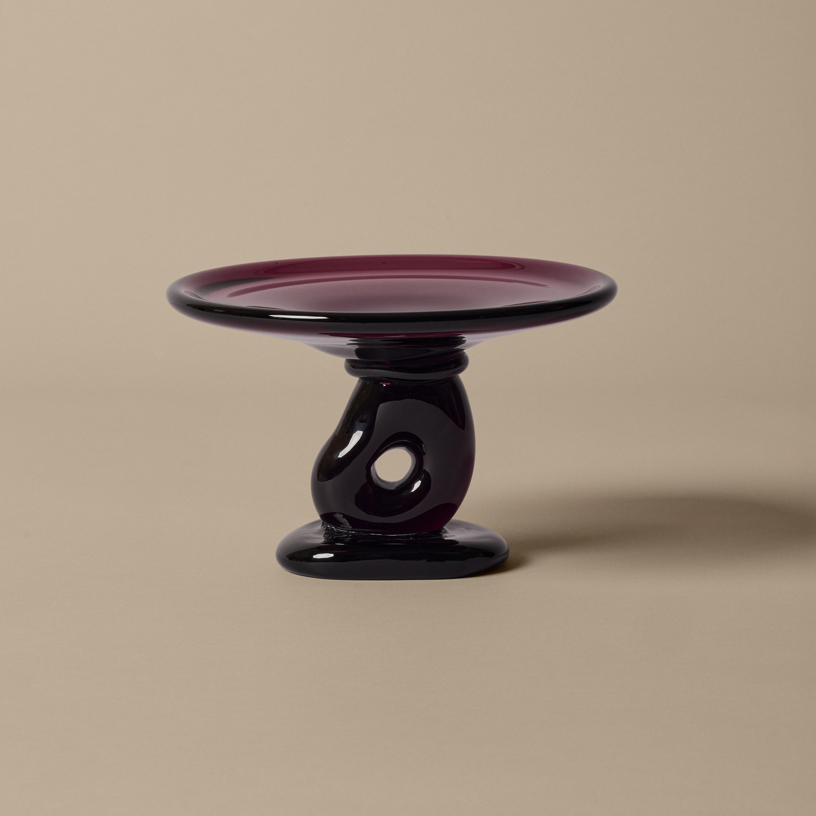 Damo Schale, dunkelviolett, Glas, Ø 21 cm - ferm LIVING