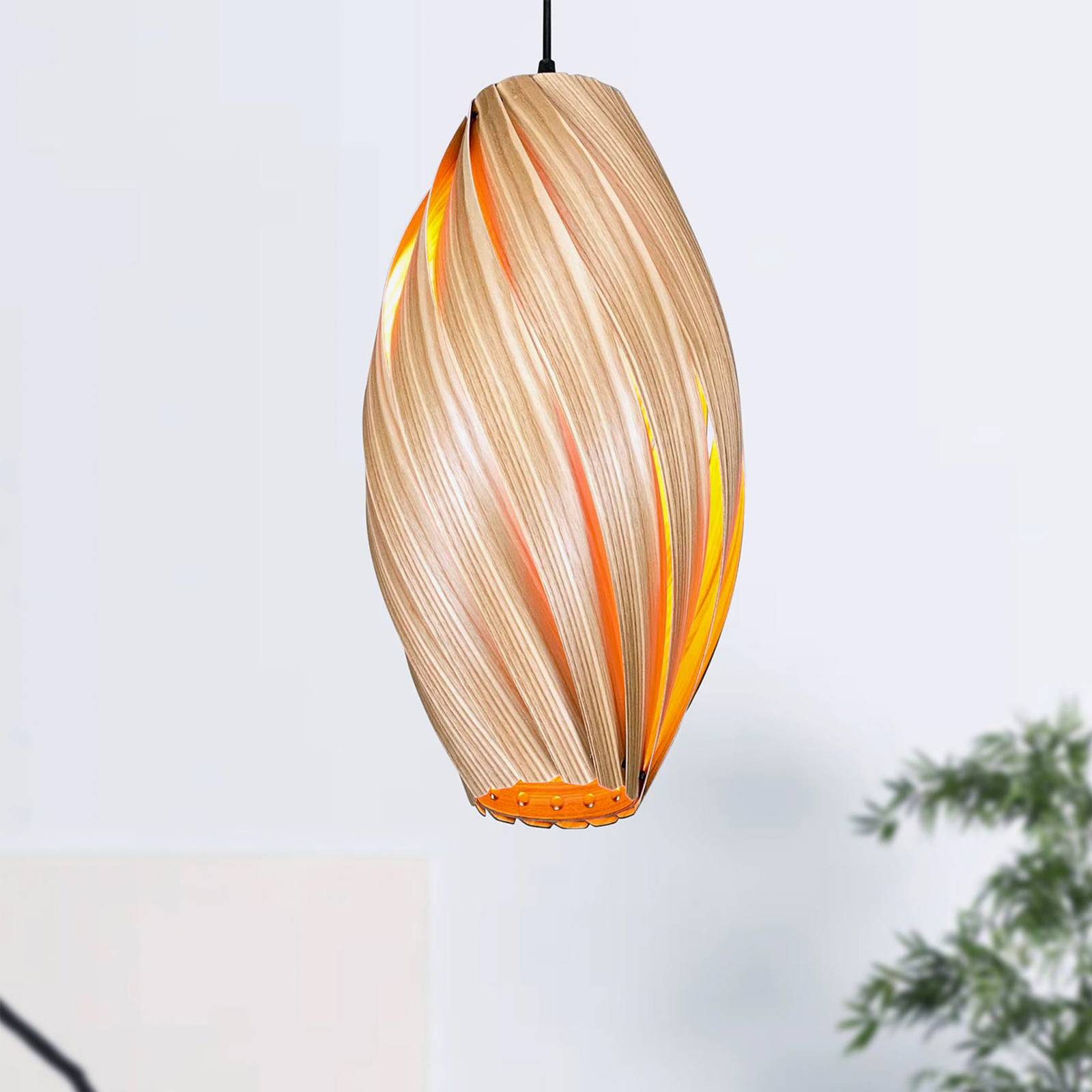 E-shop Gofurnit Ardere závesná lampa, jaseň, výška 50 cm