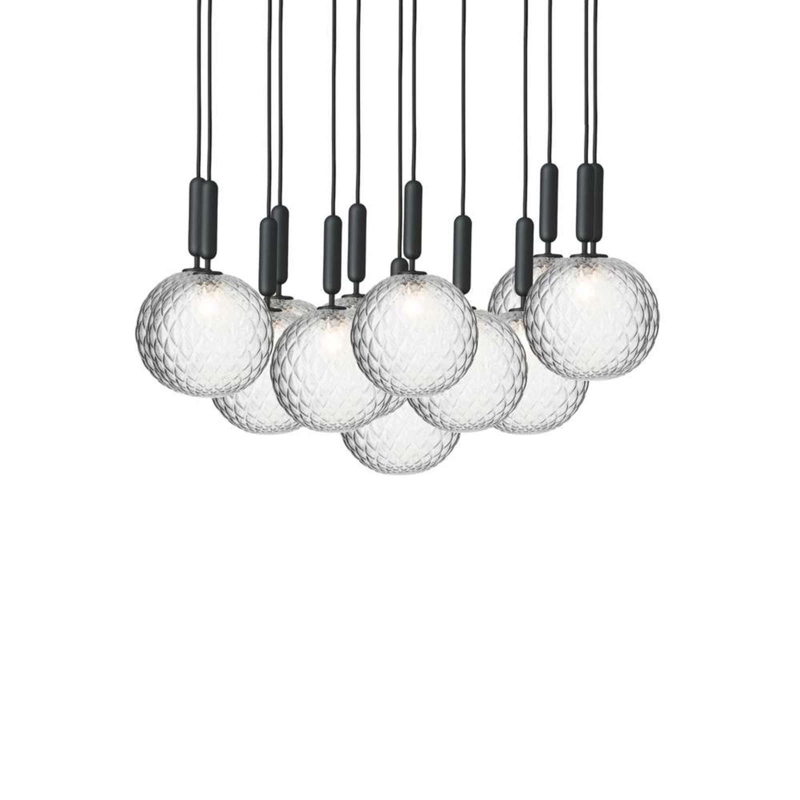 Miira 13 Lampadario Large Rock Grey/Optic Clear - Nuura