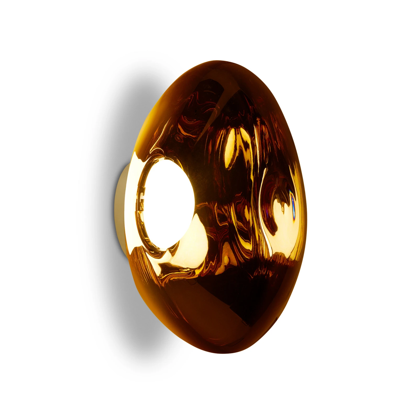 Tom Dixon Applique a LED Melt Surface, Ø 50 cm, oro