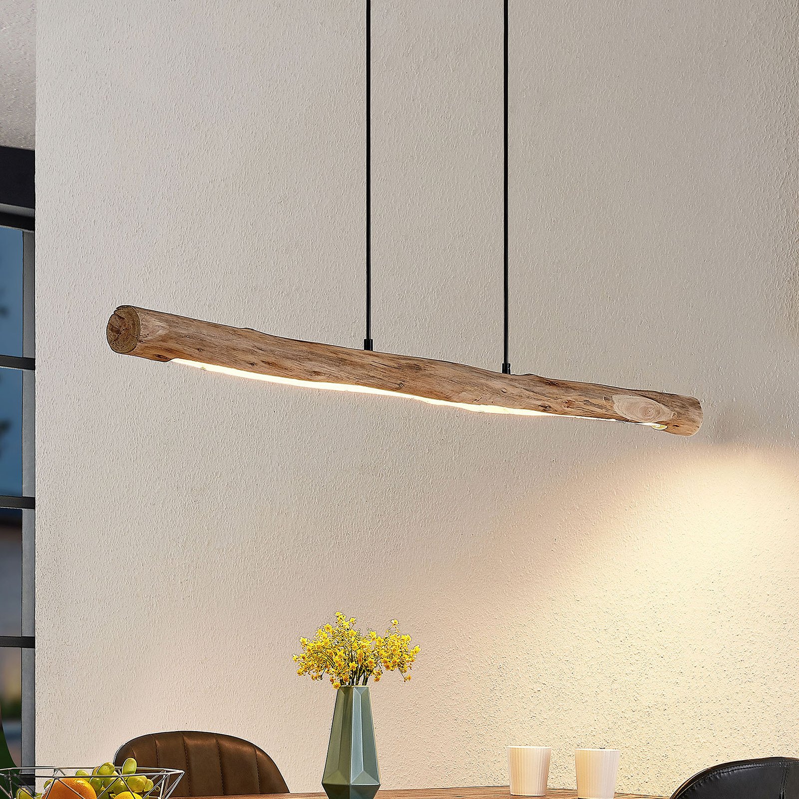 Nekala LED Pendelleuchte Wood - Lindby