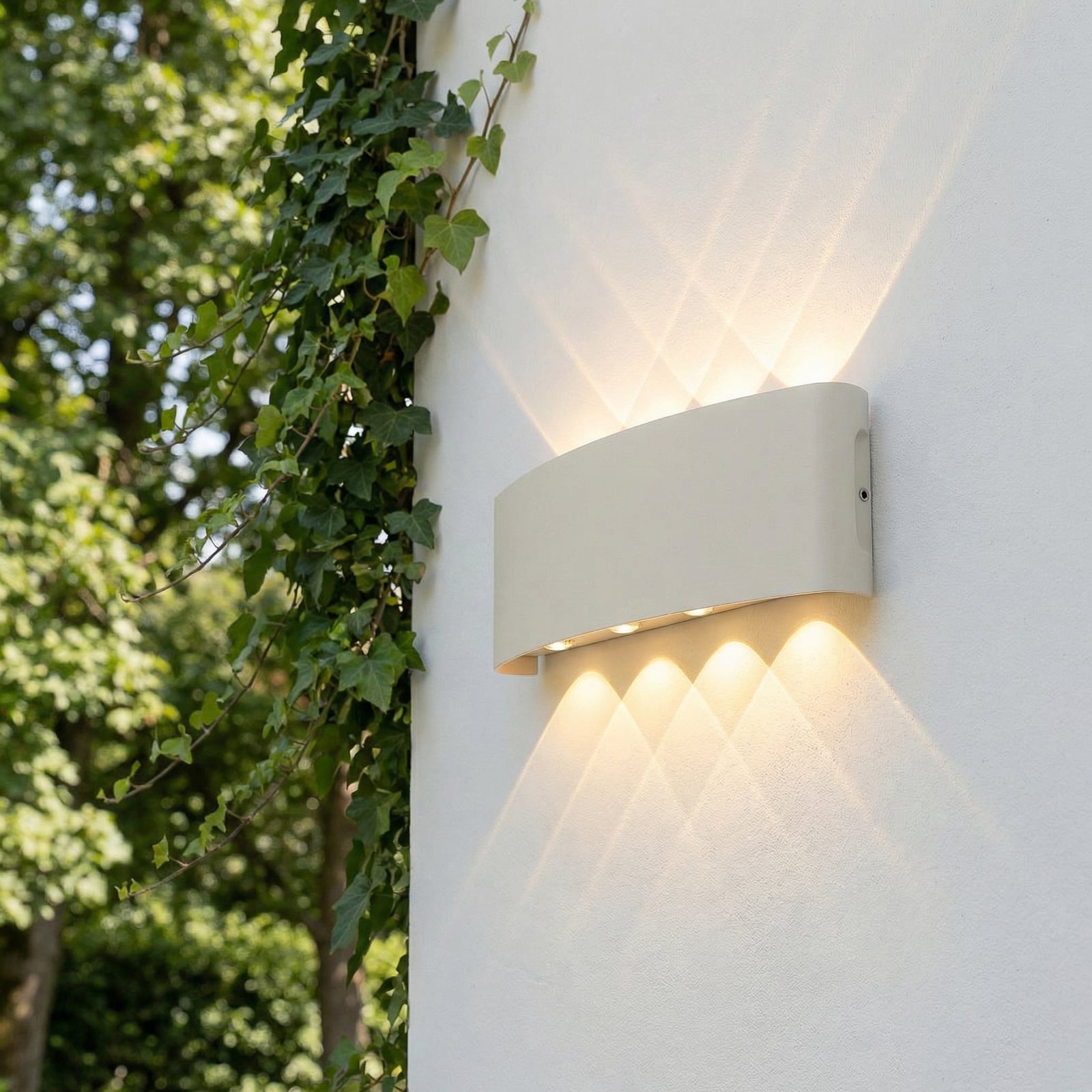 Applique d'extérieur LED Ithan, blanche, à 5 lampes, 27 cm - Lindby