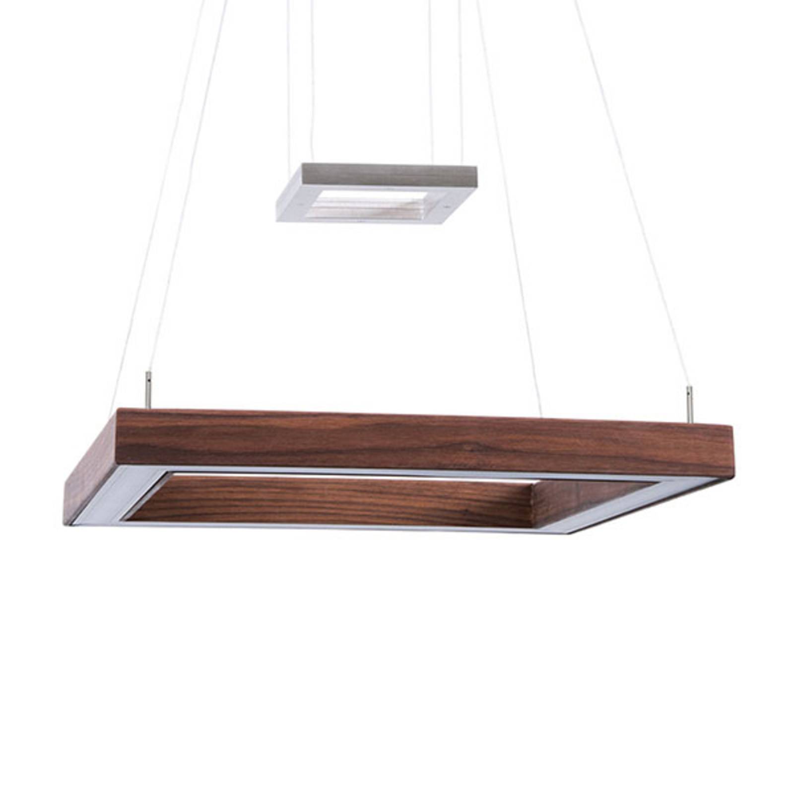 HerzBlut Wooden Pendant Light - Living / Dining Room - Hanging Light - dimmable - Brown