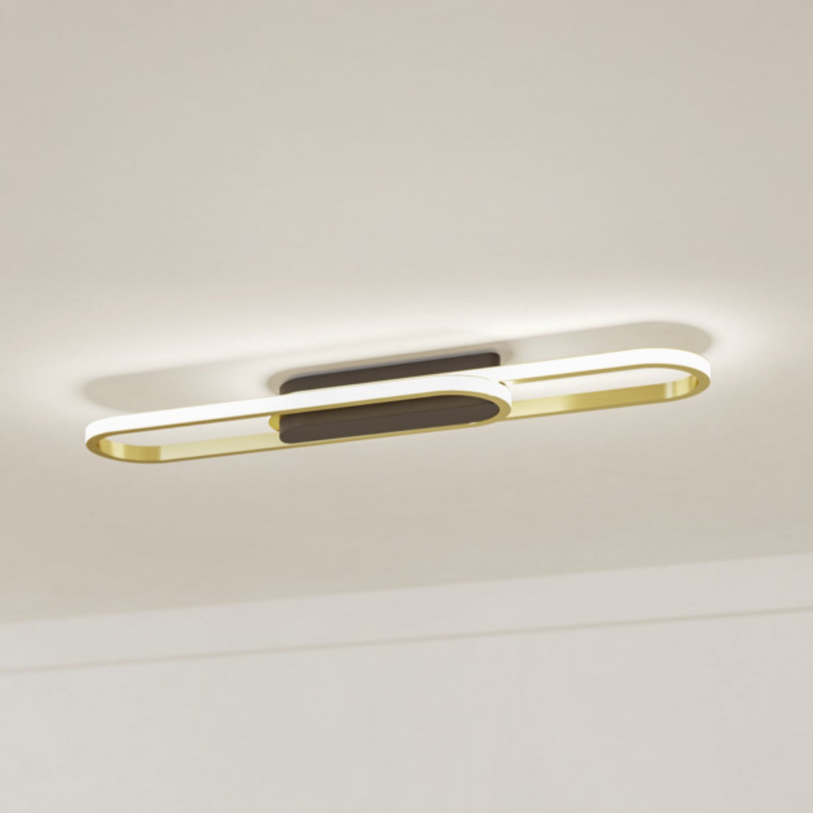 Plafonnier LED EGLO CONIVARENA, noir/laiton, 69 cm, CCT Plafonnier LED EGLO CONIVARENA, noir/laiton, 69 cm, CCT