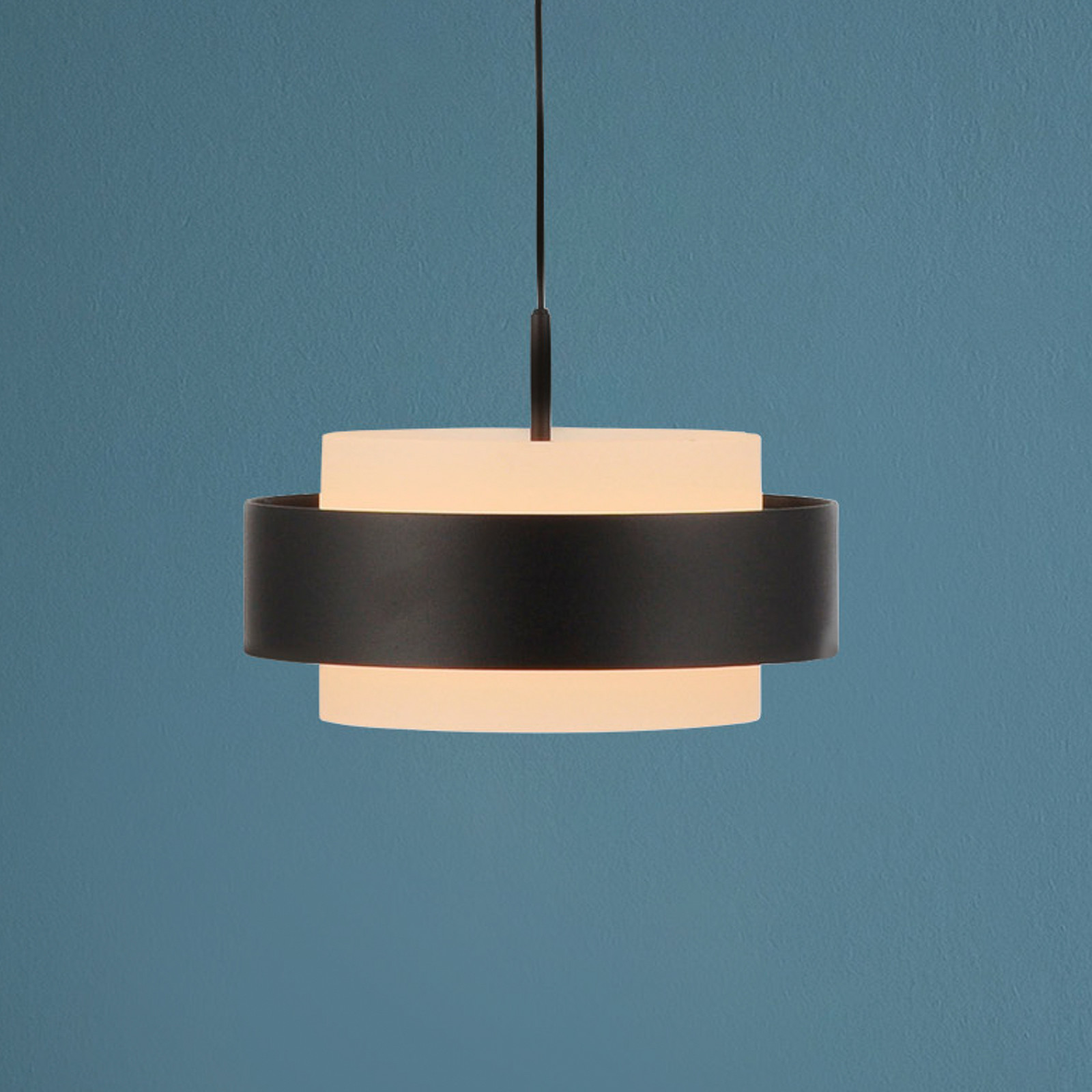 Schöner Wohnen lampă suspendată LED Elmo negru 1 bec 3000 K - Camera de zi / sufragerie - Modern - Metal