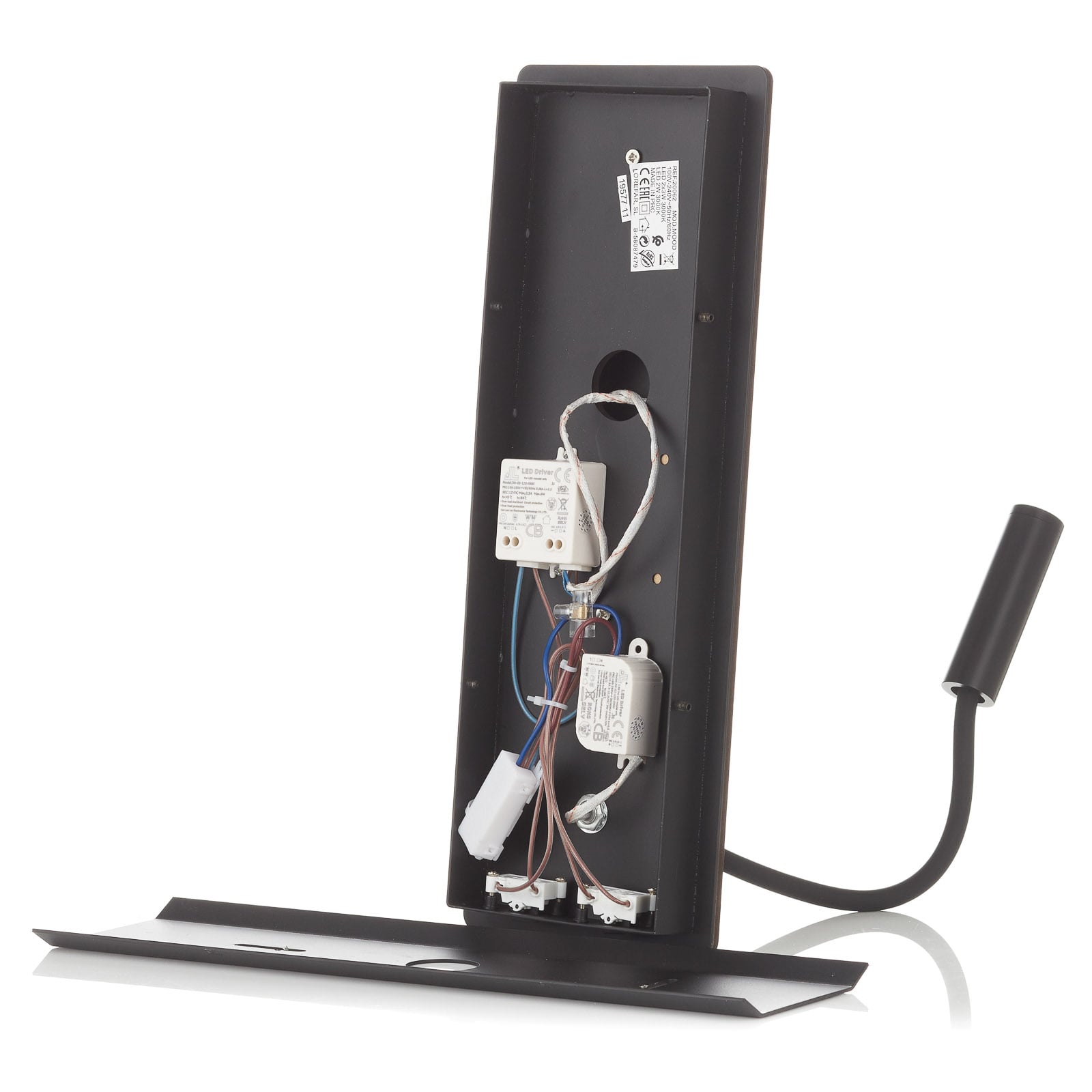 Mood wandlamp, indirect licht met leeslamp, zwart
