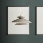 Kloé pendant light, dove grey, Ø 60 cm, metal