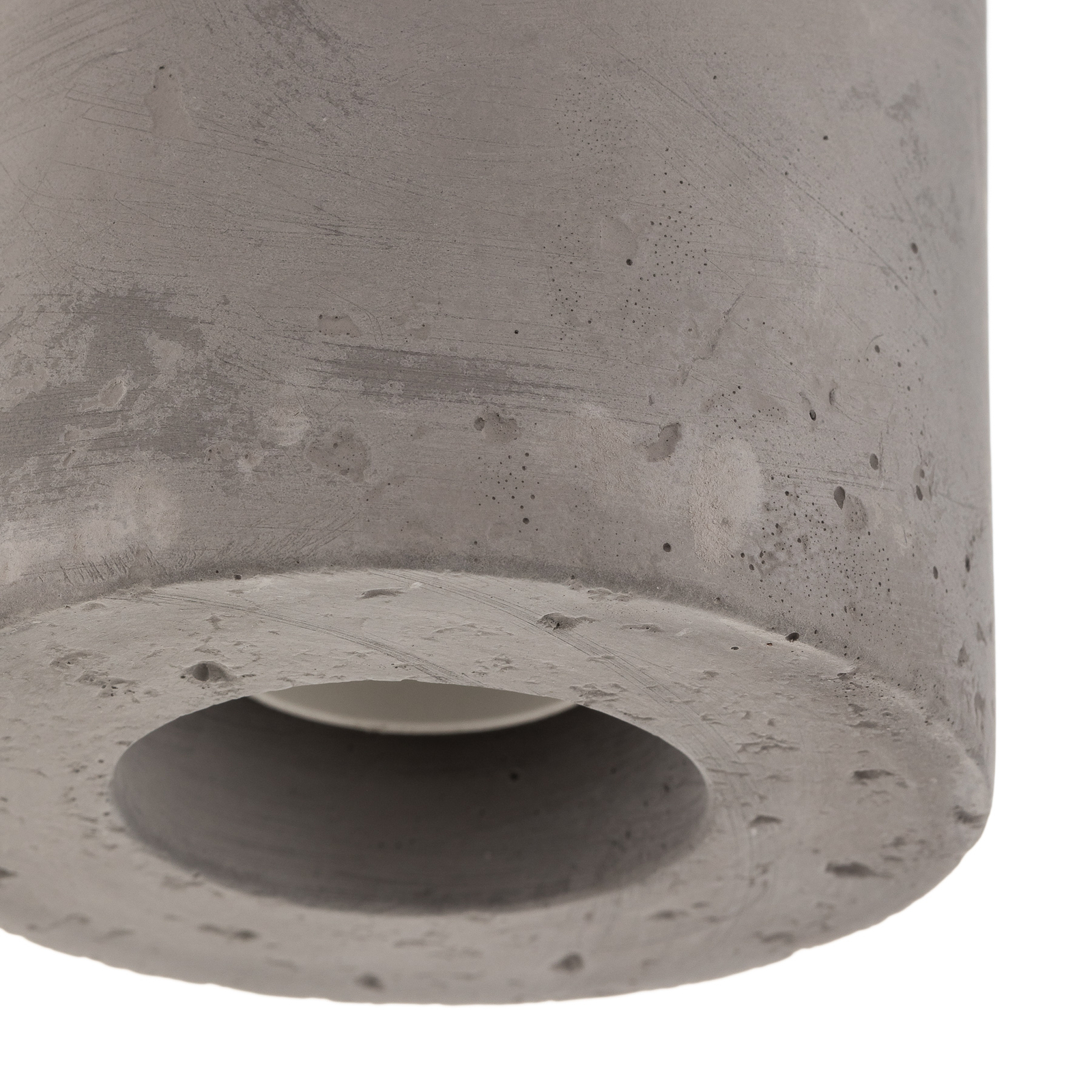 Lampa sufitowa Akira z betonu w kształcie cylindra