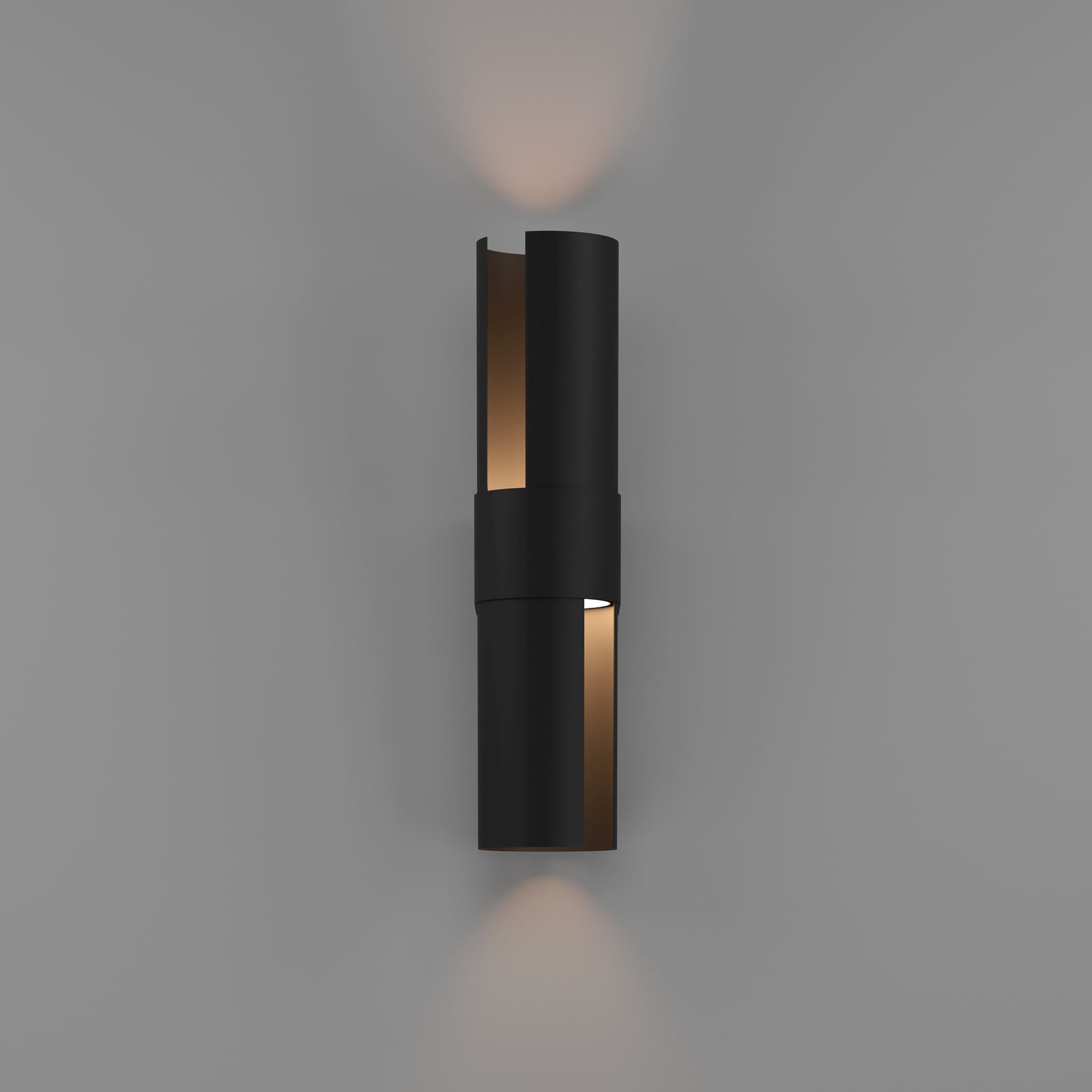 Montelauro LED vanjska zidna svjetiljka, crna, visina 32 cm, metalna